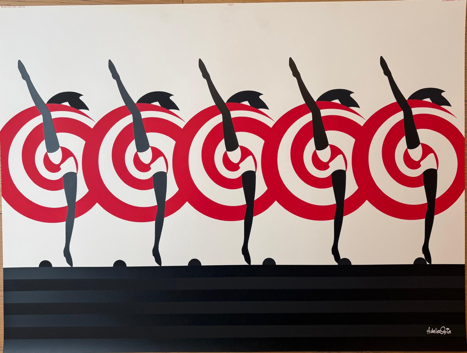 AMLETO DALLA COSTA BALLERINE DEL CAN CAN POSTER VINTAGE 90x60