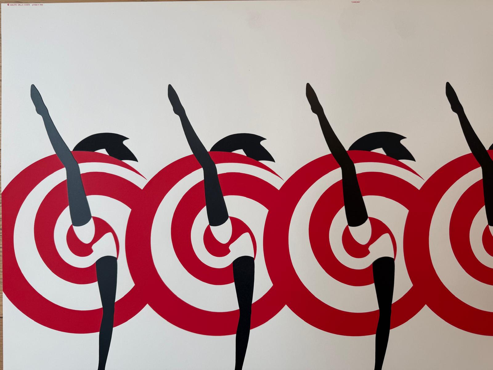 AMLETO DALLA COSTA BALLERINE DEL CAN CAN POSTER VINTAGE 90x60