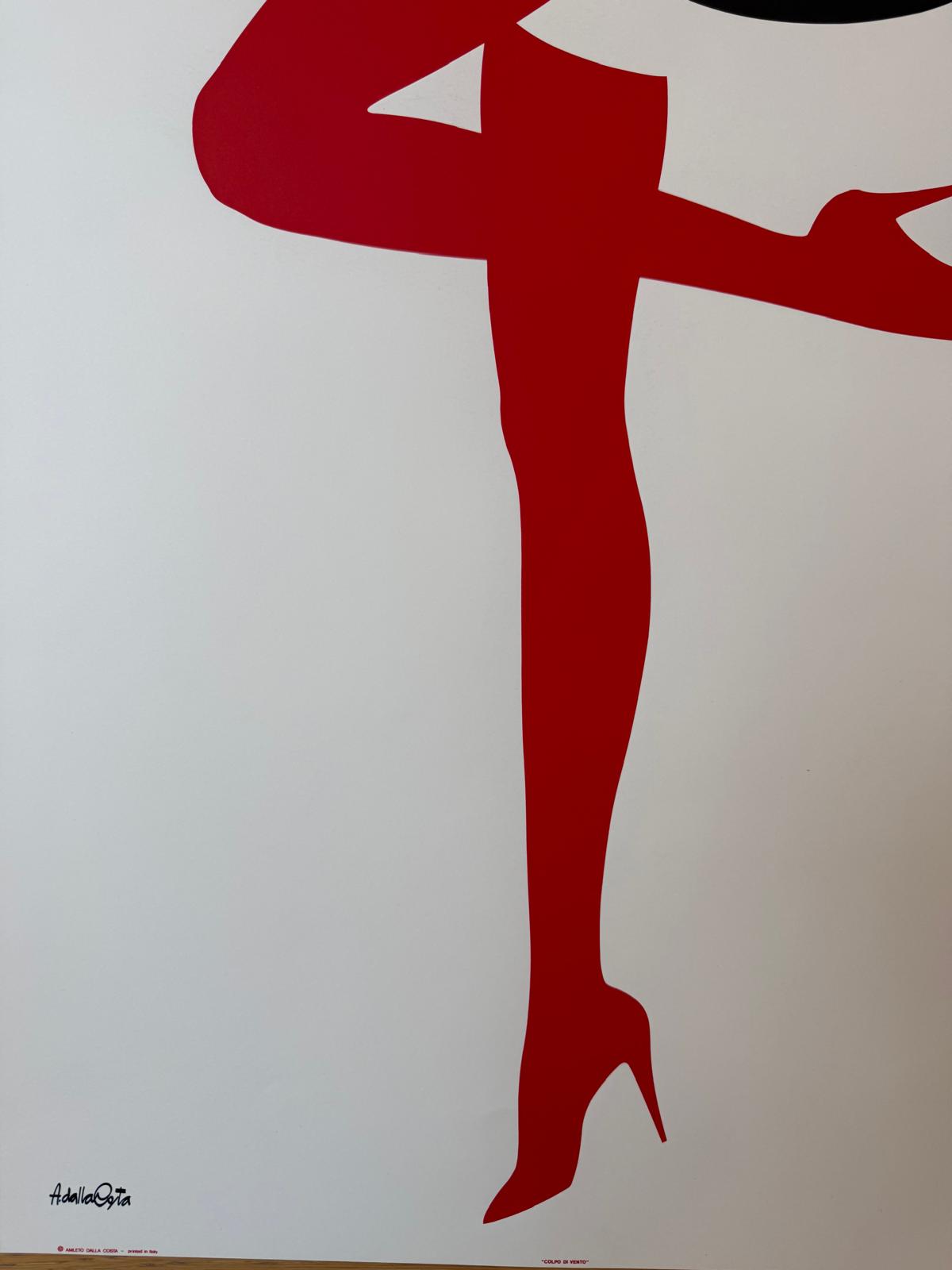 AMLETO DALLA COSTA GAMBE ROSSE POSTER VINTAGE 50x70