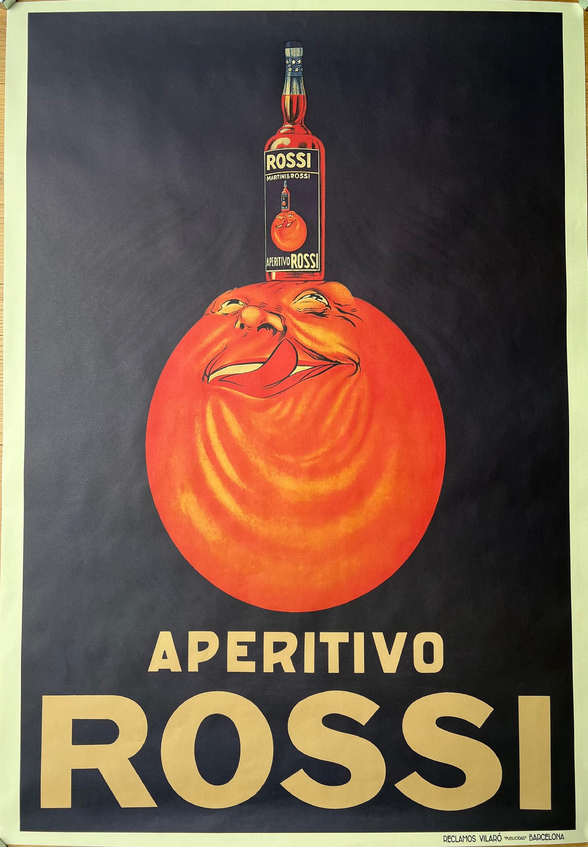 ANONIMO APERITIVO ROSSI POSTER VINTAGE 70x100