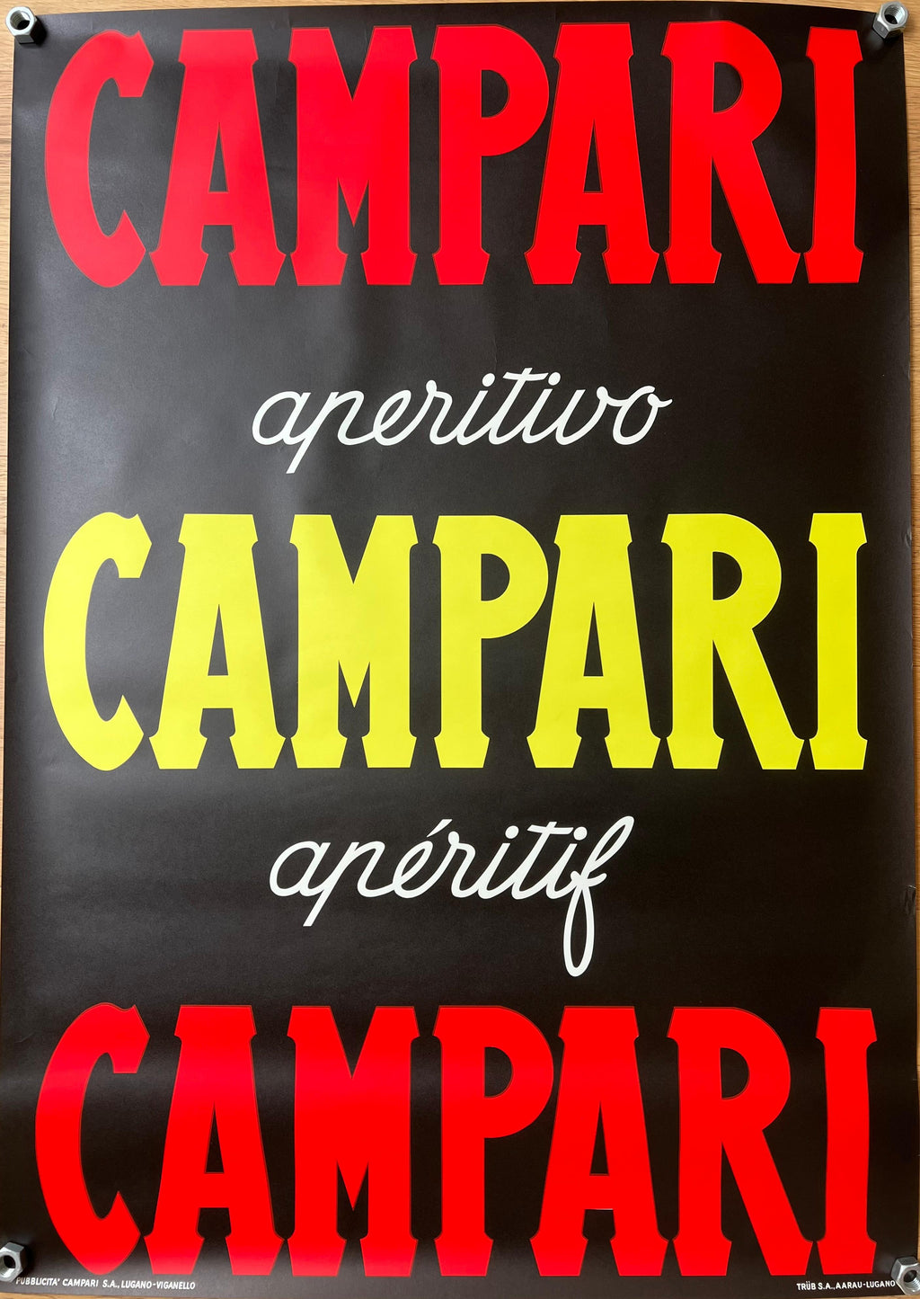 ANONIMO CAMPARI TRUB POSTER VINTAGE 90x128