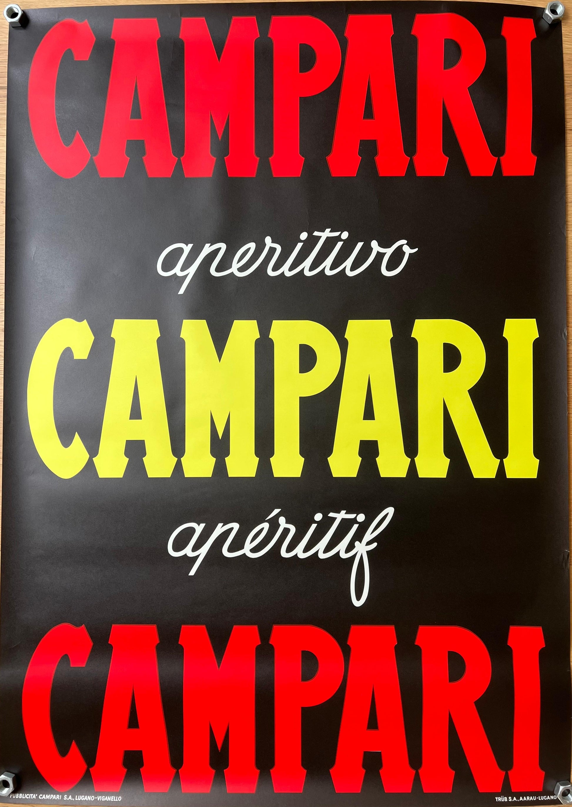 ANONIMO CAMPARI TRUB POSTER VINTAGE 90x128