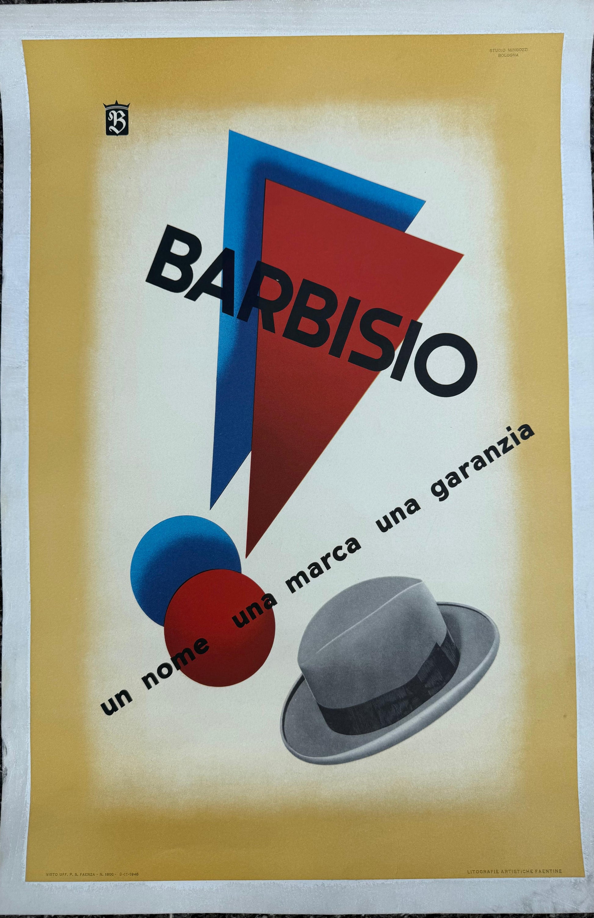 BARBISO CAPPELLI E PUNTI ESCLAMATIVI POSTER VINTAGE 50x70