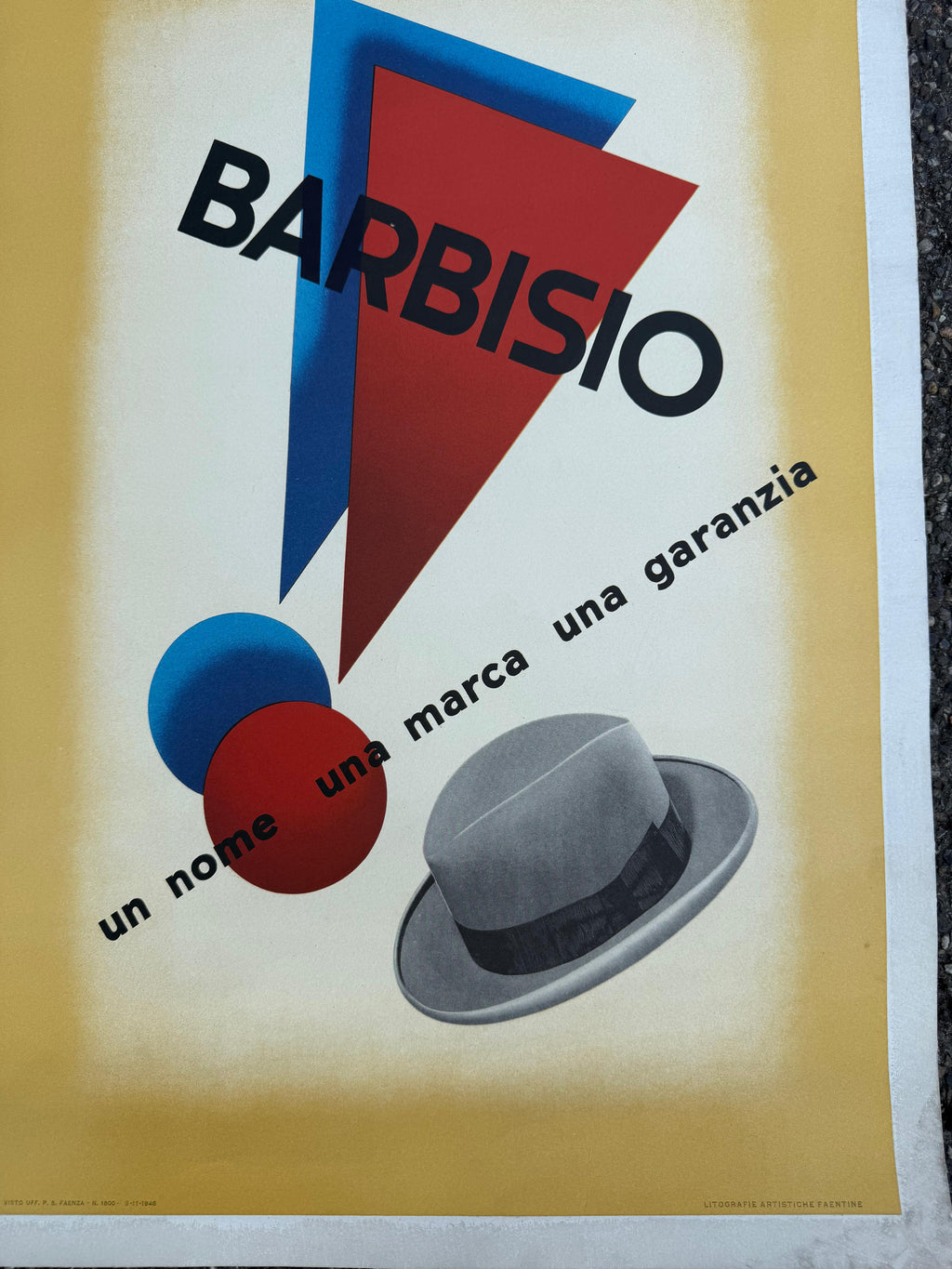 BARBISO CAPPELLI E PUNTI ESCLAMATIVI POSTER VINTAGE 50x70
