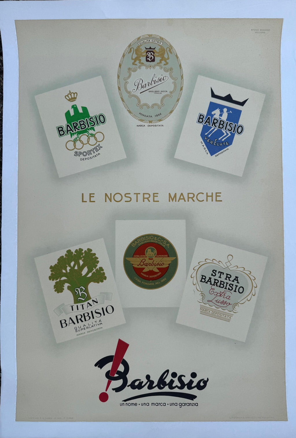 BARBISIO LOGHI BARBISIO POSTER VINTAGE 50x70