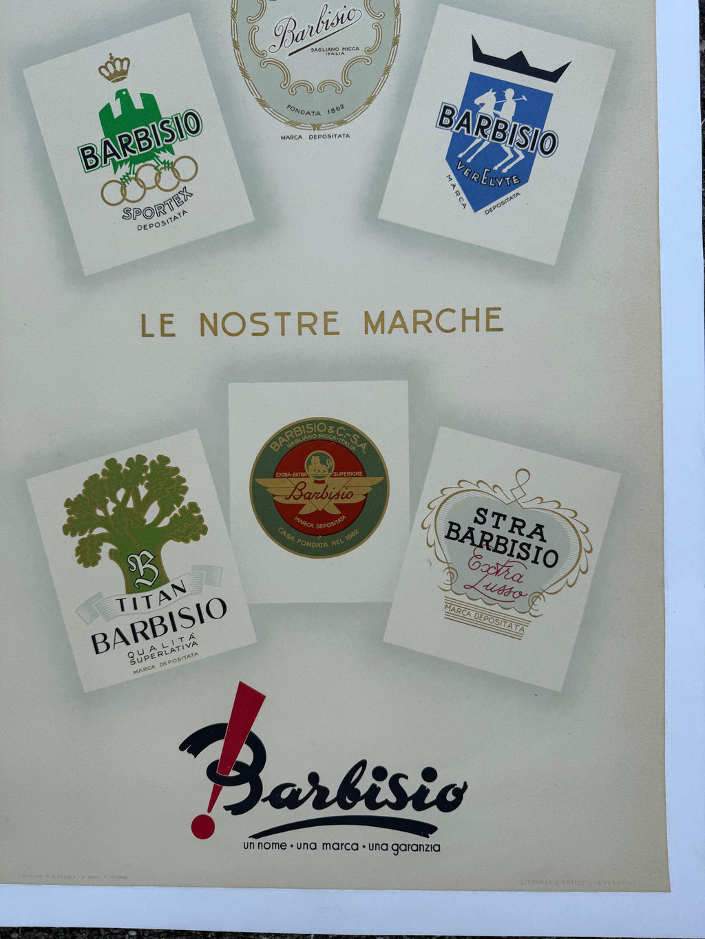 BARBISIO LOGHI BARBISIO POSTER VINTAGE 50x70