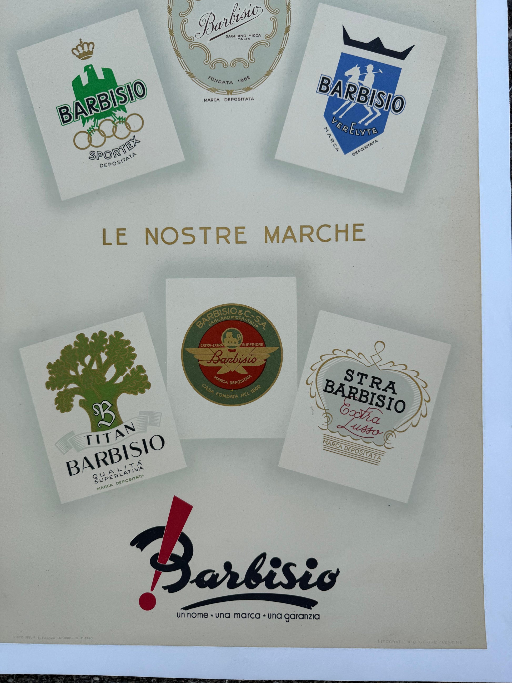 BARBISIO LOGHI BARBISIO POSTER VINTAGE 50x70