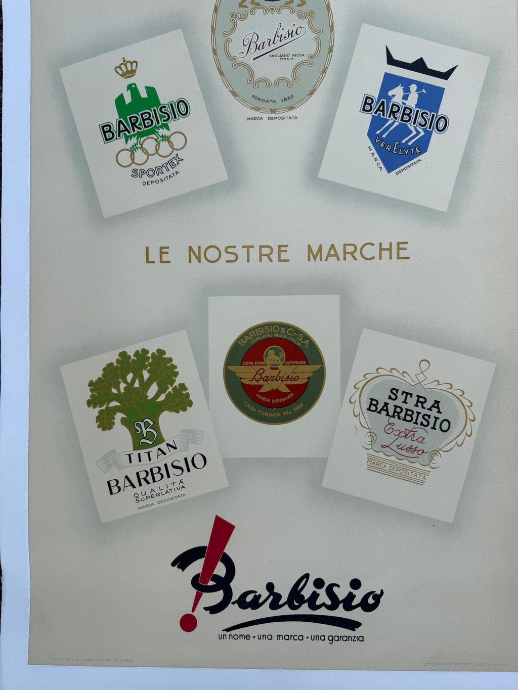 BARBISIO LOGHI BARBISIO POSTER VINTAGE 50x70