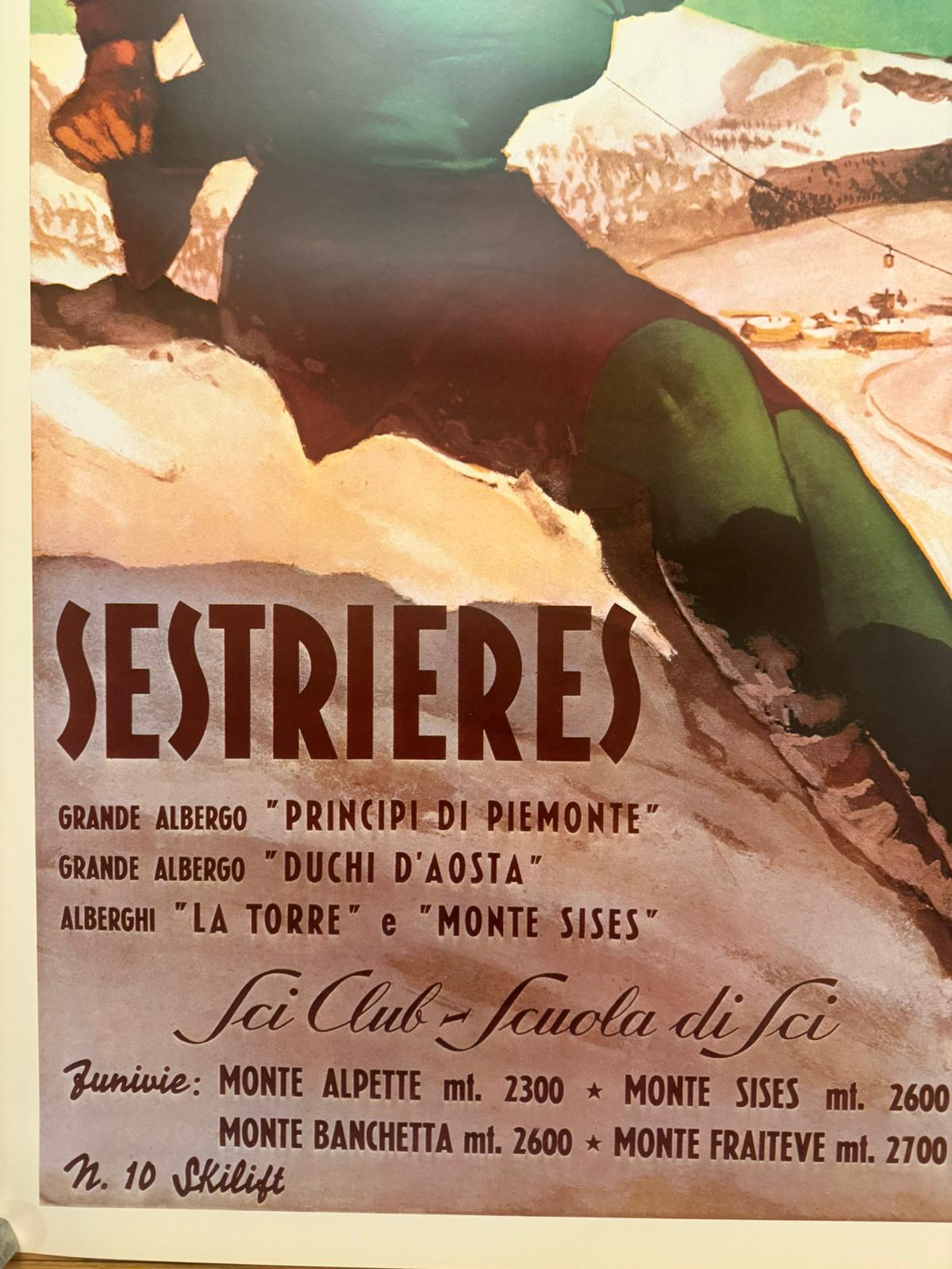 BOCCASILE GINO SESTRIERE 78 POSTER VINTAGE 70x100 OFFER