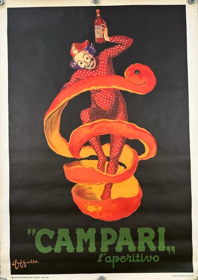 CAPPIELLO LEONETTO CAMPARI SPIRITELLO POSTER VINTAGE 100x140