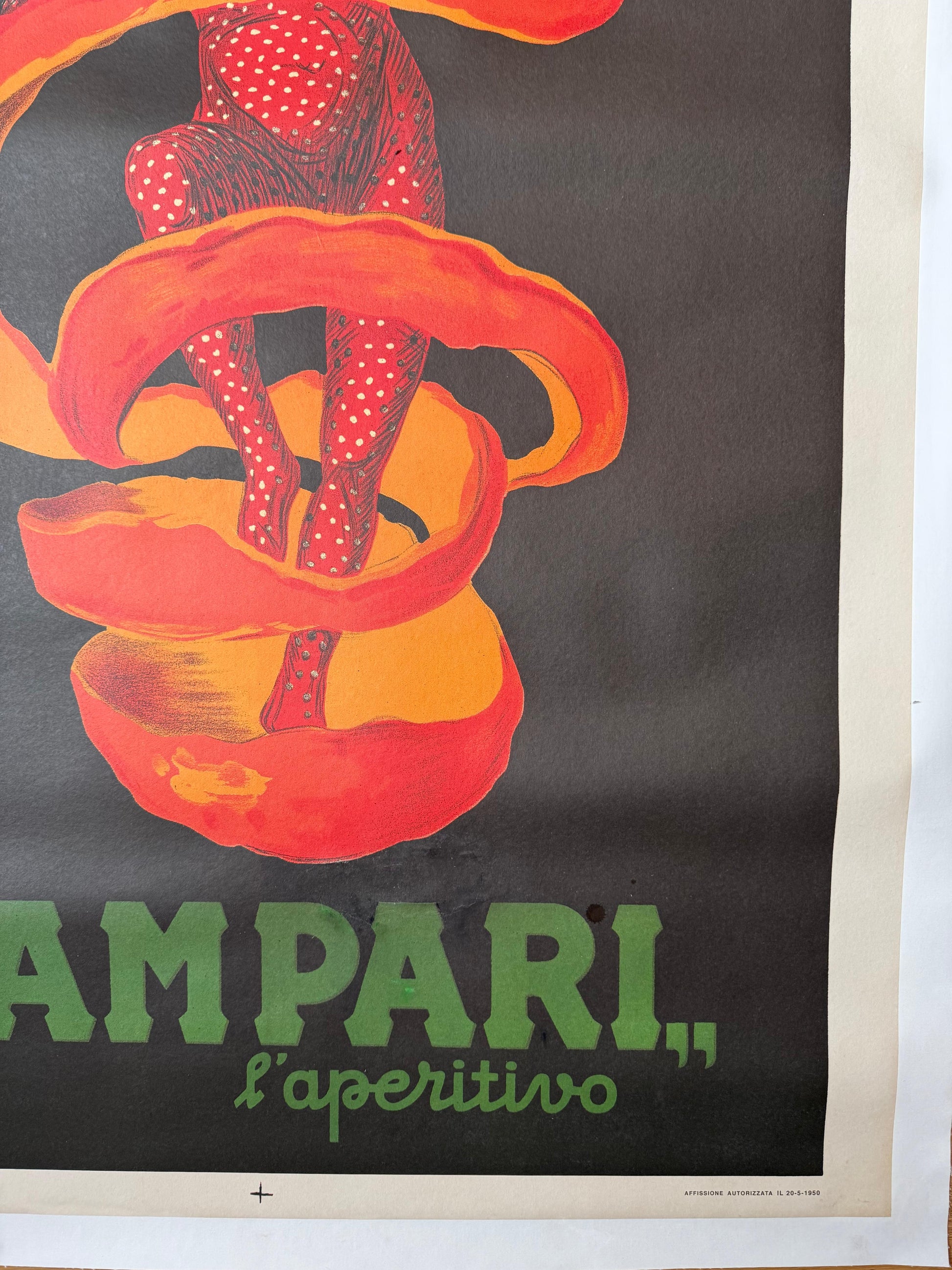 CAPPIELLO LEONETTO CAMPARI SPIRITELLO POSTER VINTAGE 100x140