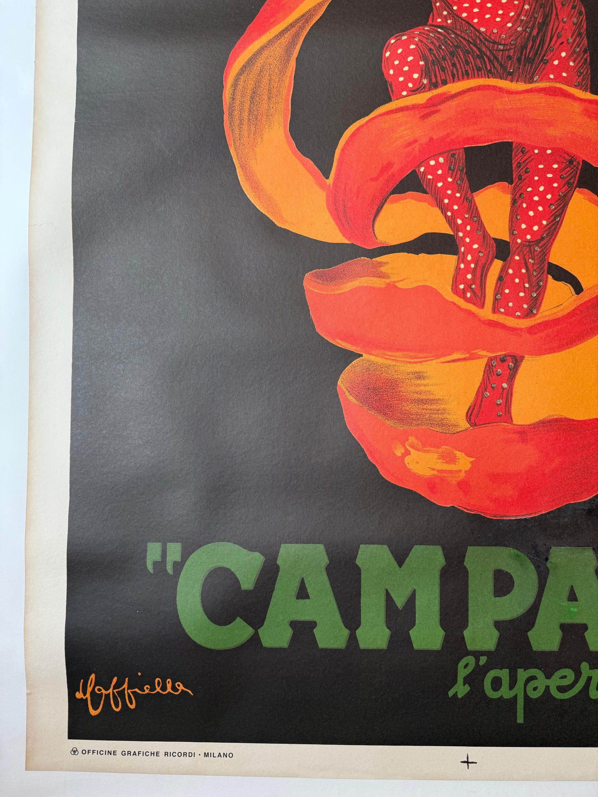 CAPPIELLO LEONETTO CAMPARI SPIRITELLO POSTER VINTAGE 100x140