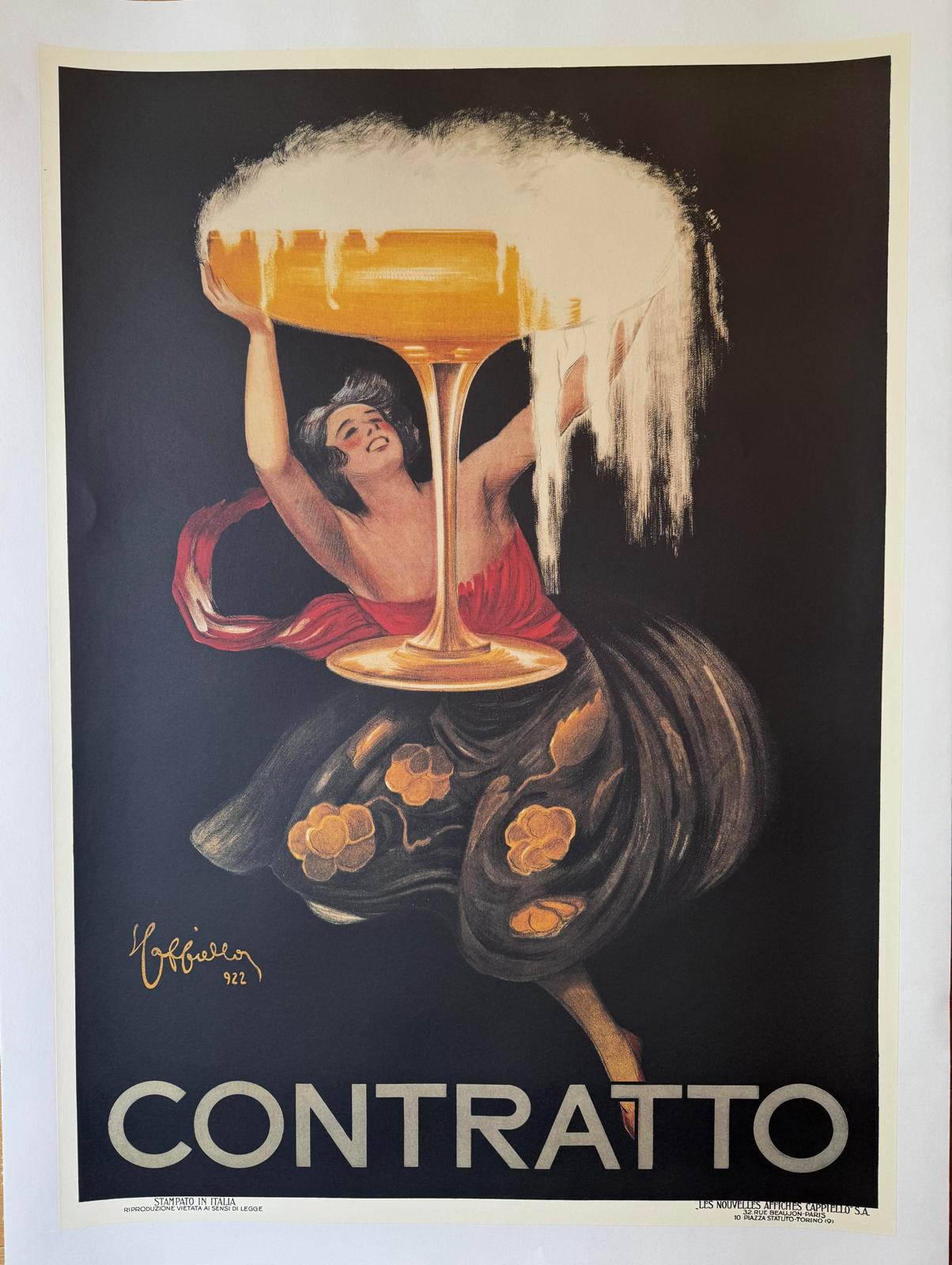 CAPPIELLO LEONETTO CONTRATTO POSTER VINTAGE 70x100