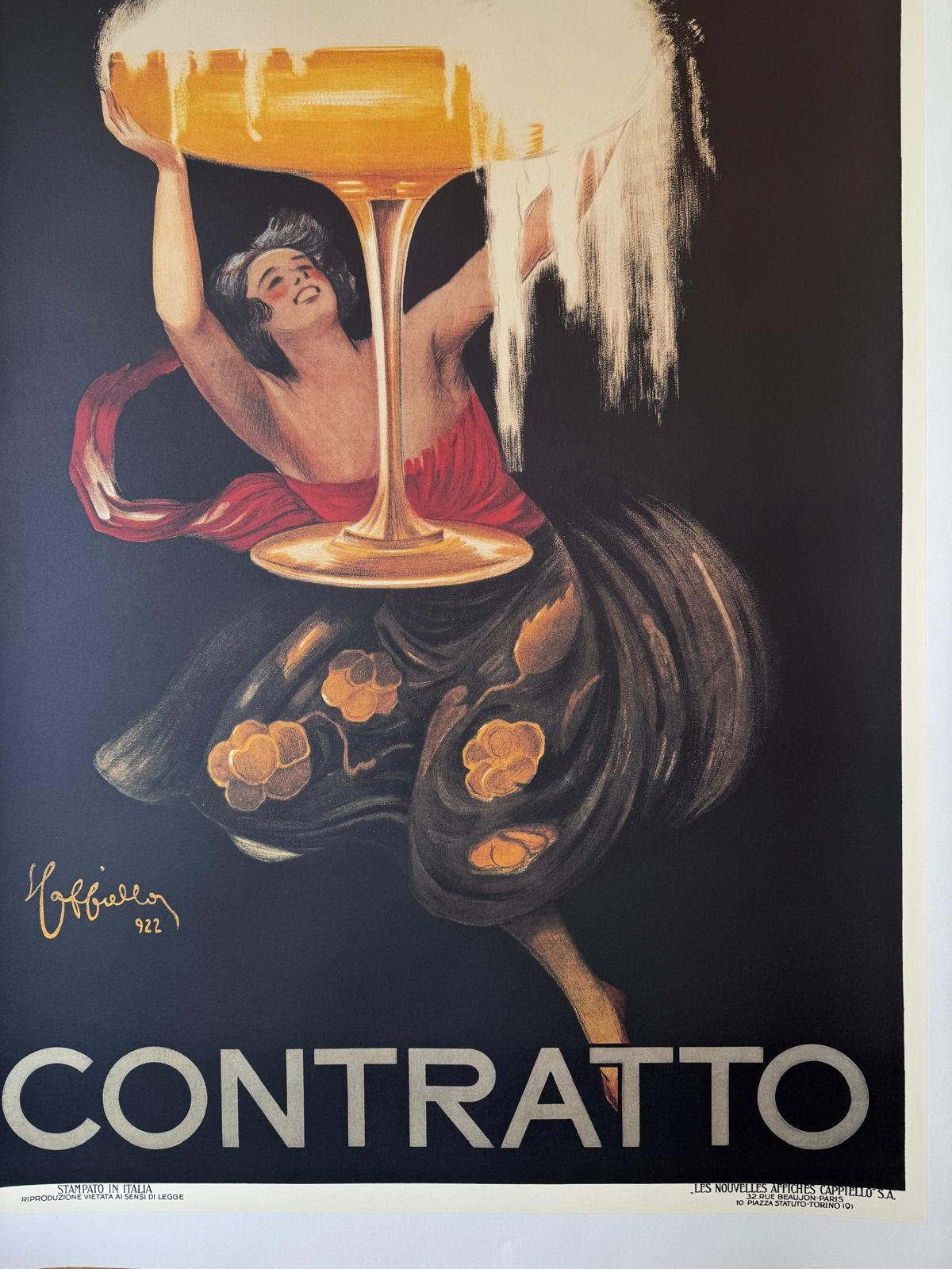 CAPPIELLO LEONETTO CONTRATTO POSTER VINTAGE 70x100