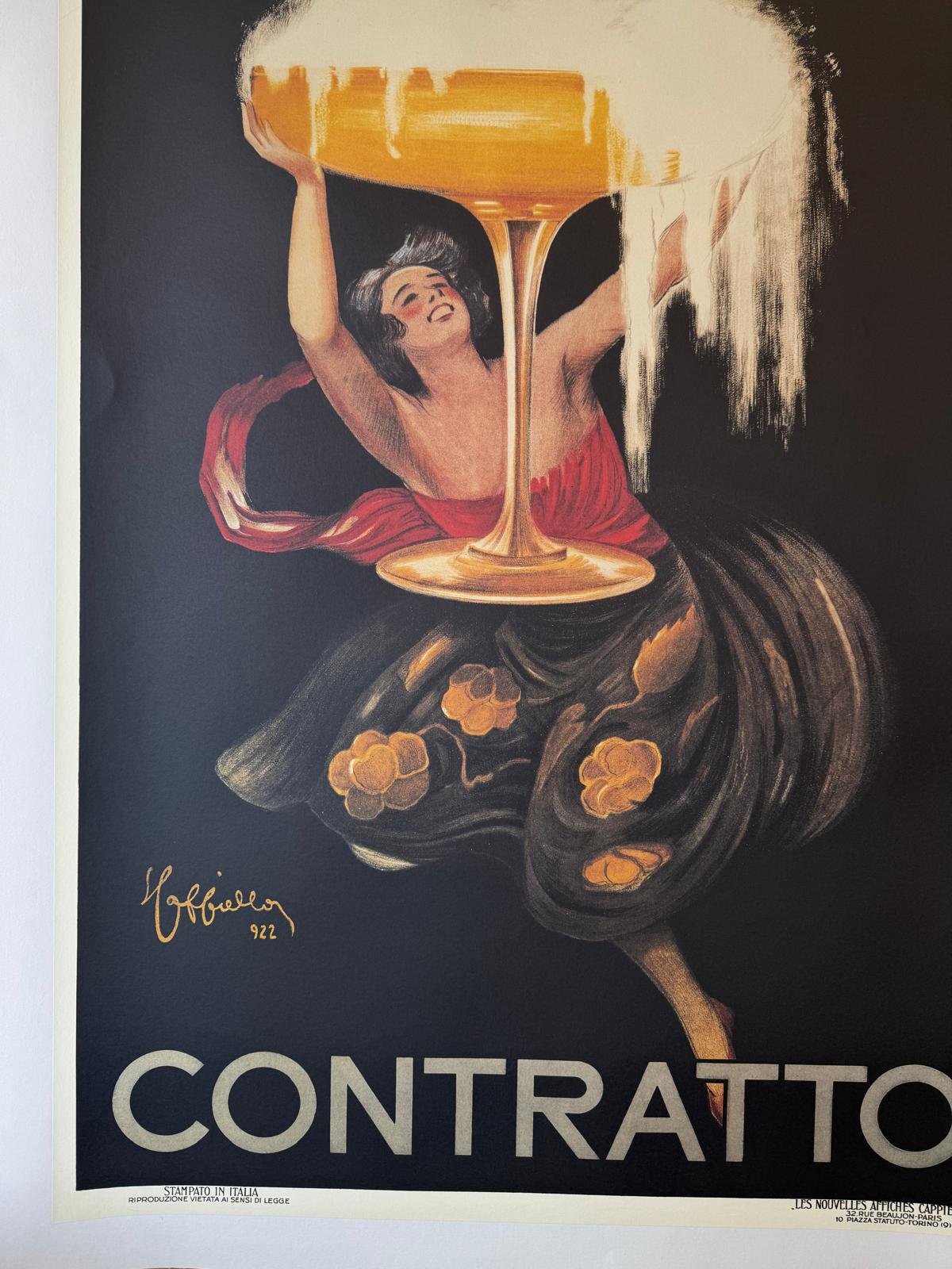 CAPPIELLO LEONETTO CONTRATTO POSTER VINTAGE 70x100