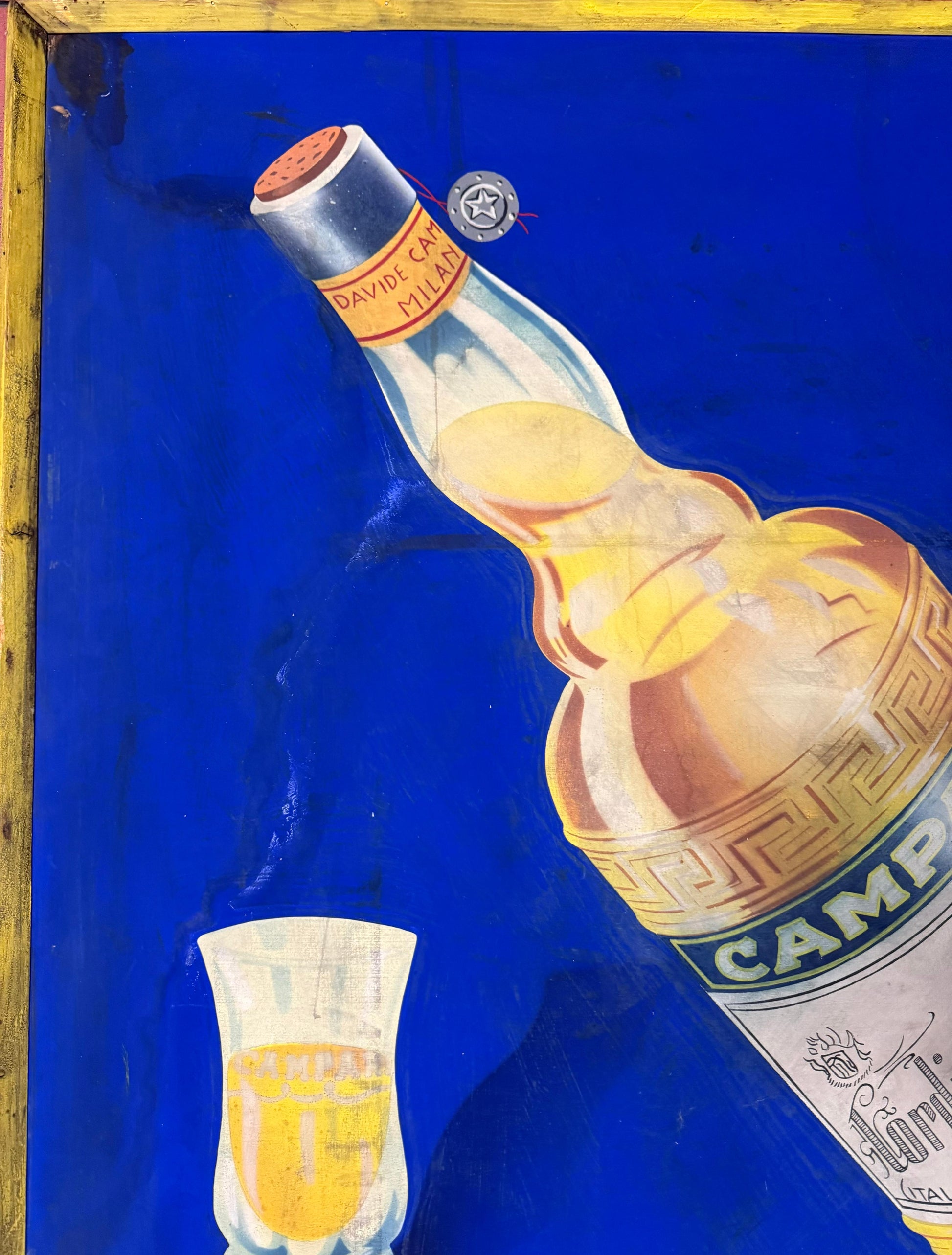 CAVALIERI VICENZA CORDIAL CAMPARI INSEGNA VINTAGE 100x140