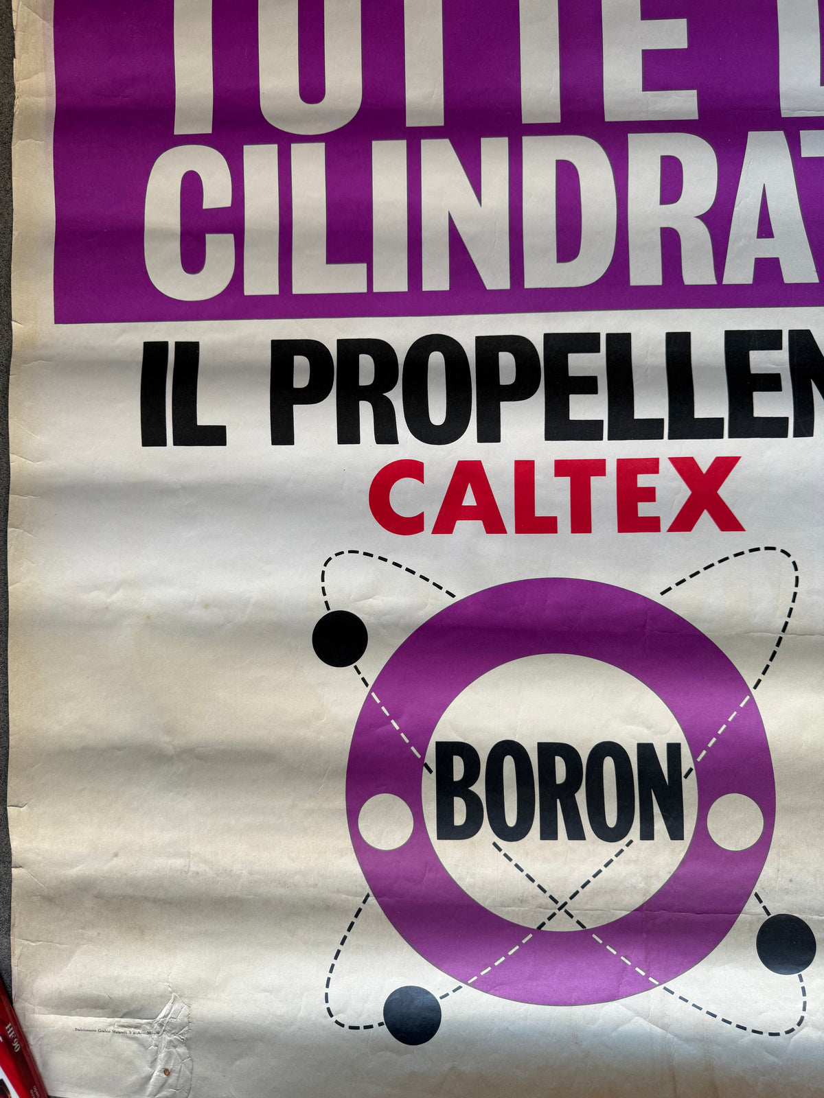 CALTEX IL PROPELLENTE POSTER VINTAGE 60x70