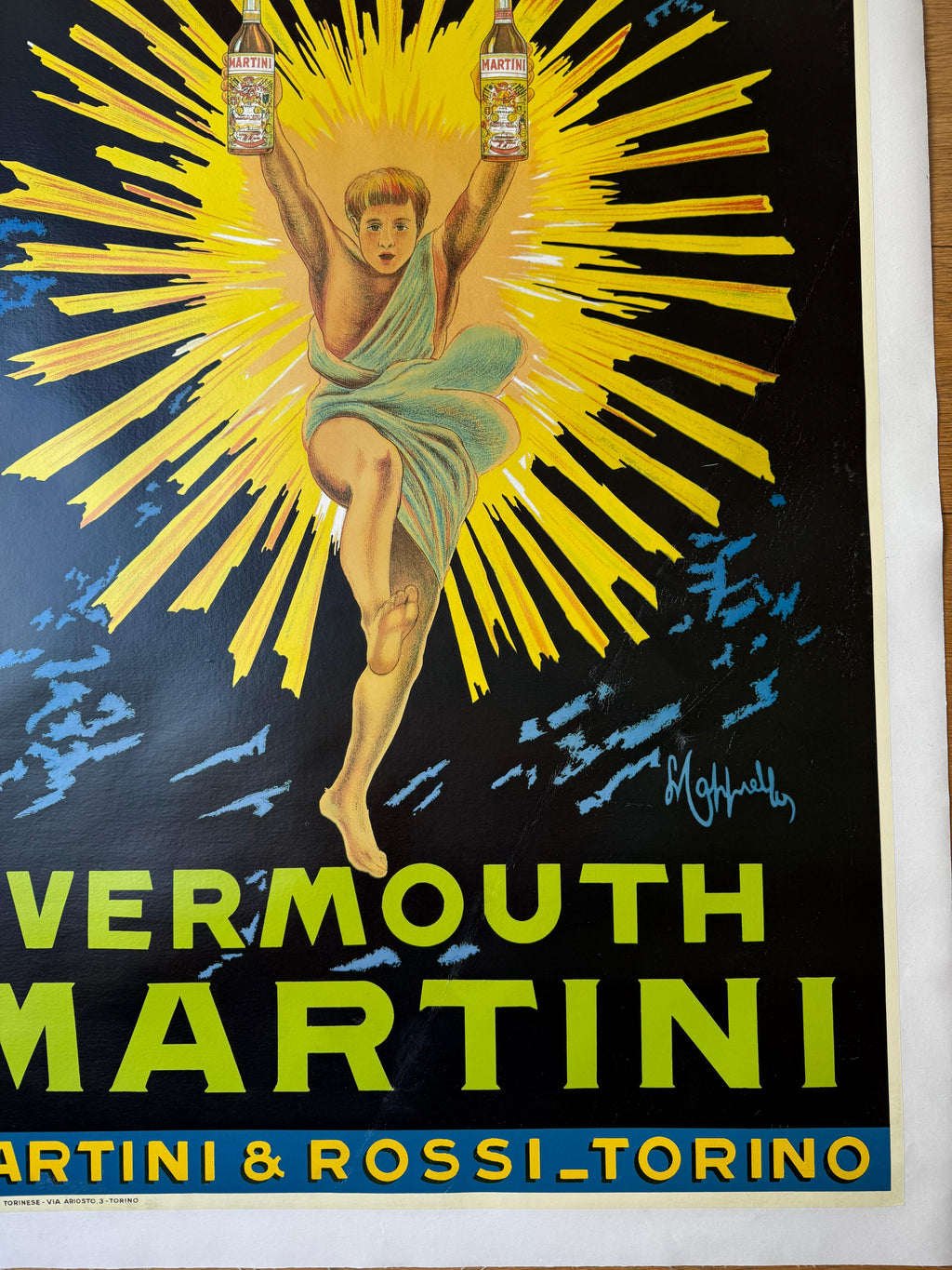 CAPPIELLO LEONETTO VERMOUTH MARTINI (BAMBINO) POSTER VINTAGE 70x100
