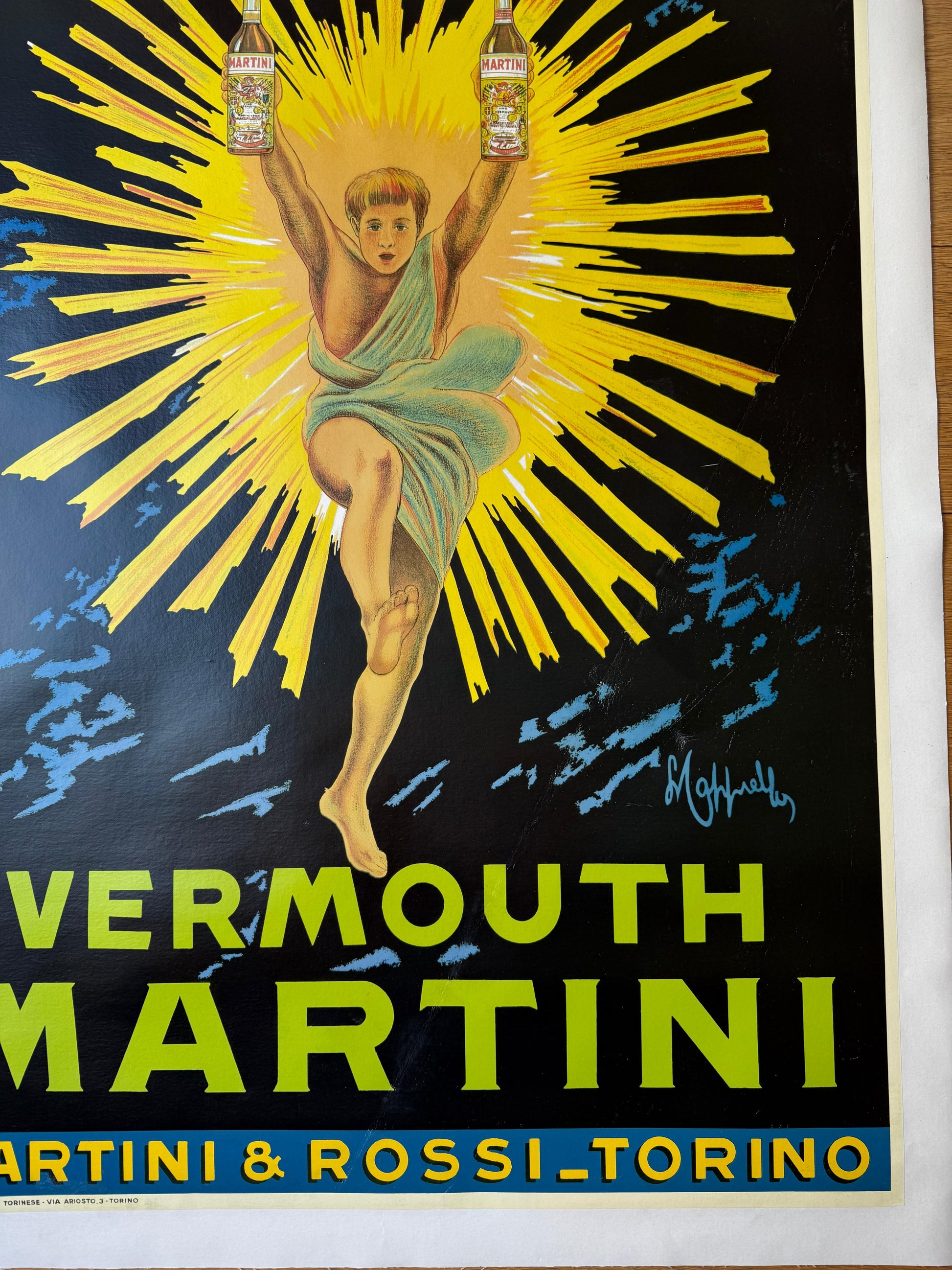 CAPPIELLO LEONETTO VERMOUTH MARTINI (BAMBINO) POSTER VINTAGE 70x100