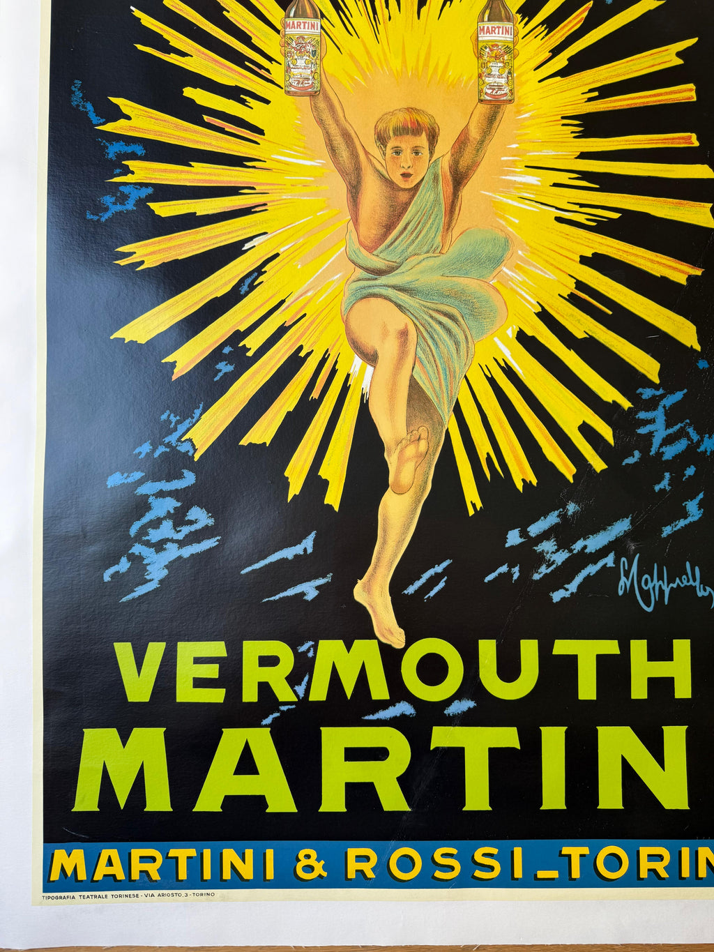 CAPPIELLO LEONETTO VERMOUTH MARTINI (BAMBINO) POSTER VINTAGE 70x100