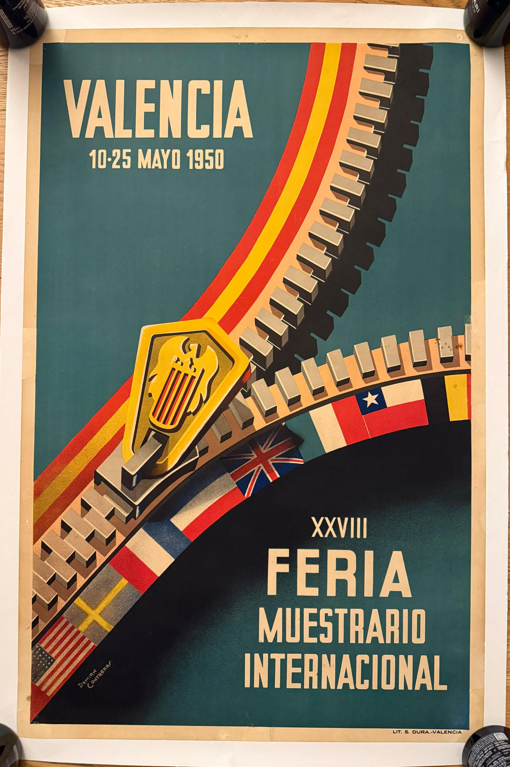 CONTRERAS D FIERA CAMPIONARIO VALENCIA POSTER VINTAGE 70x100