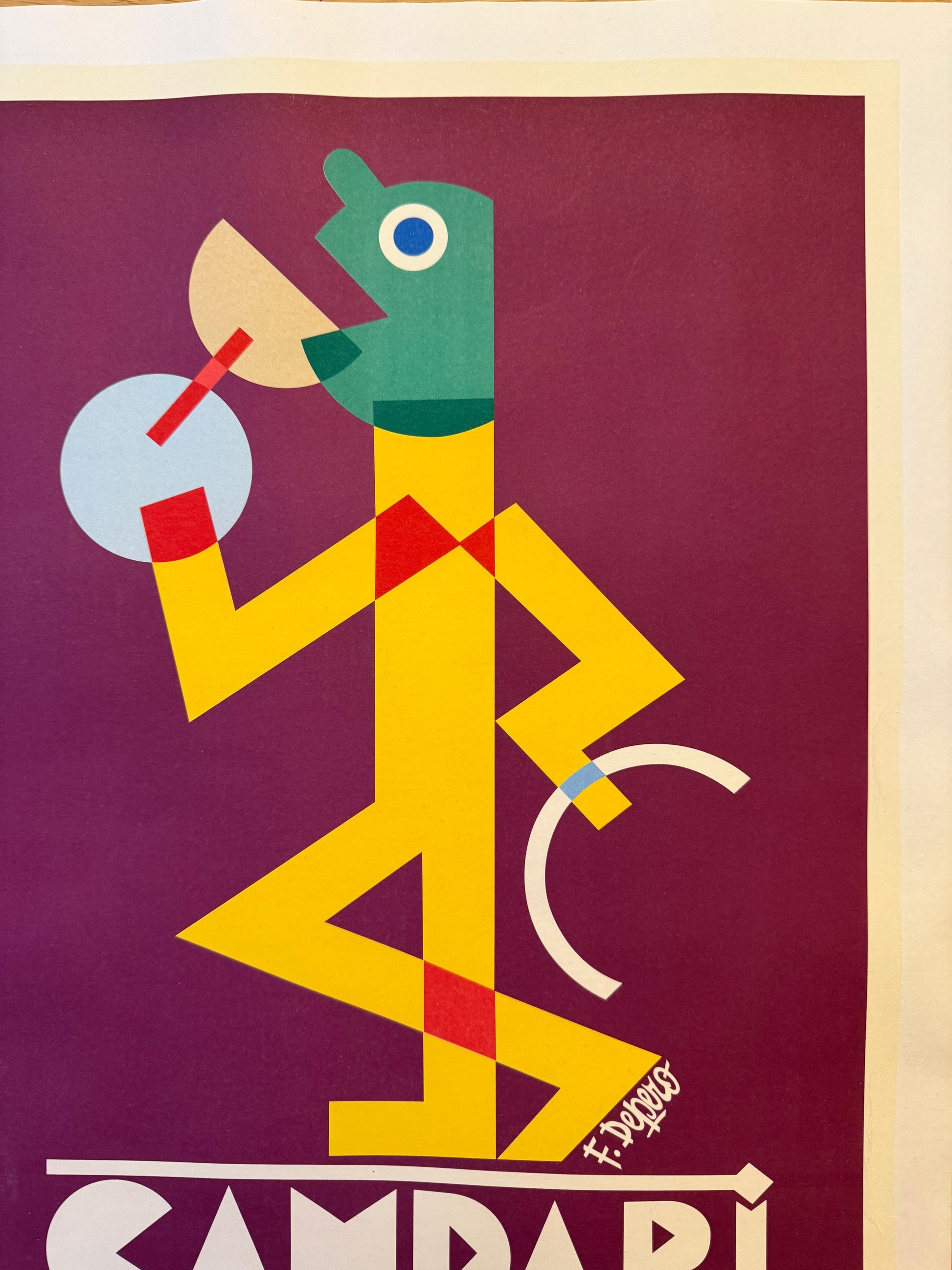 DEPERO FORTUNATO CAMPARI POSTER VINTAGE 35x50