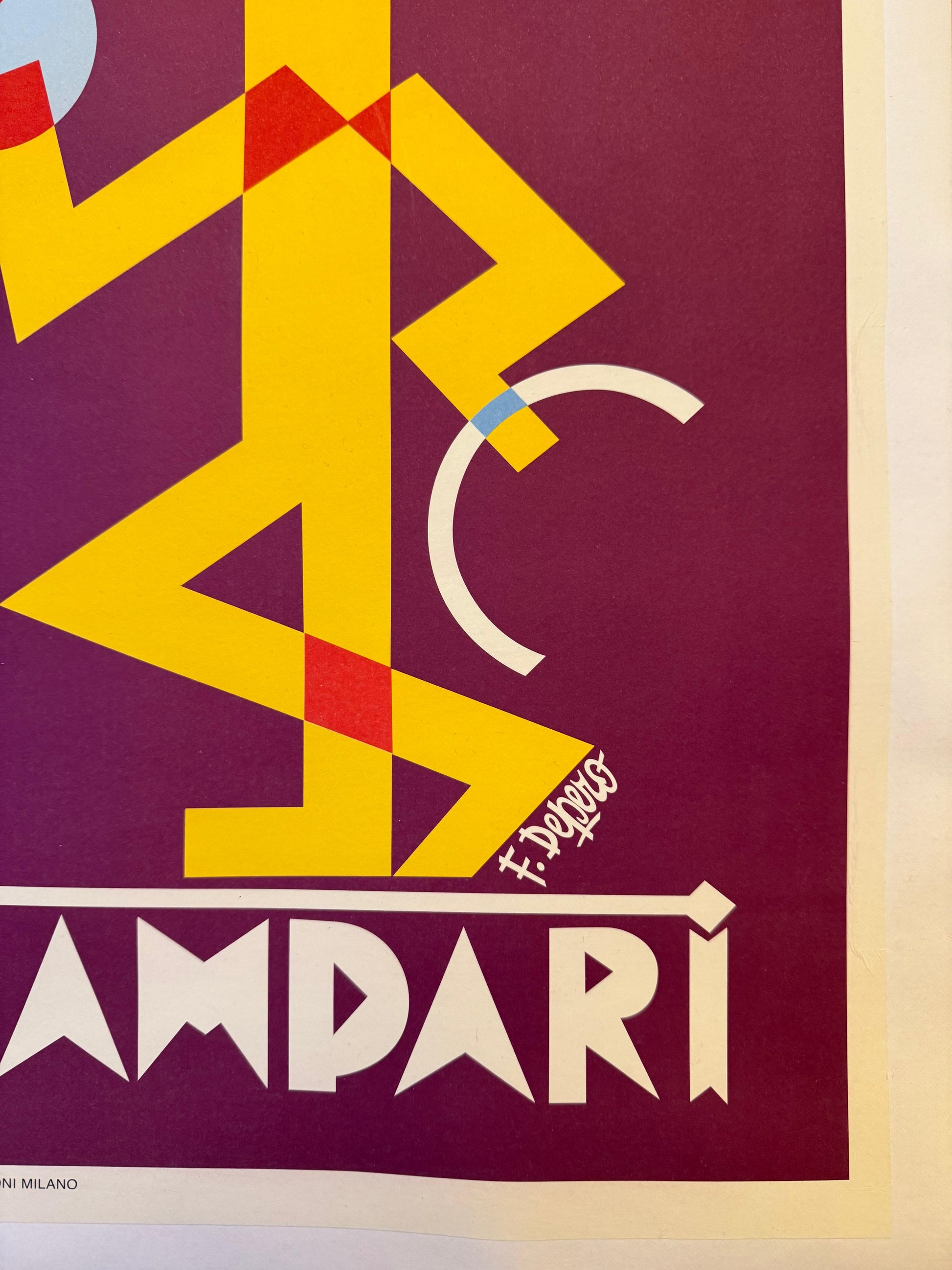 DEPERO FORTUNATO CAMPARI POSTER VINTAGE 35x50