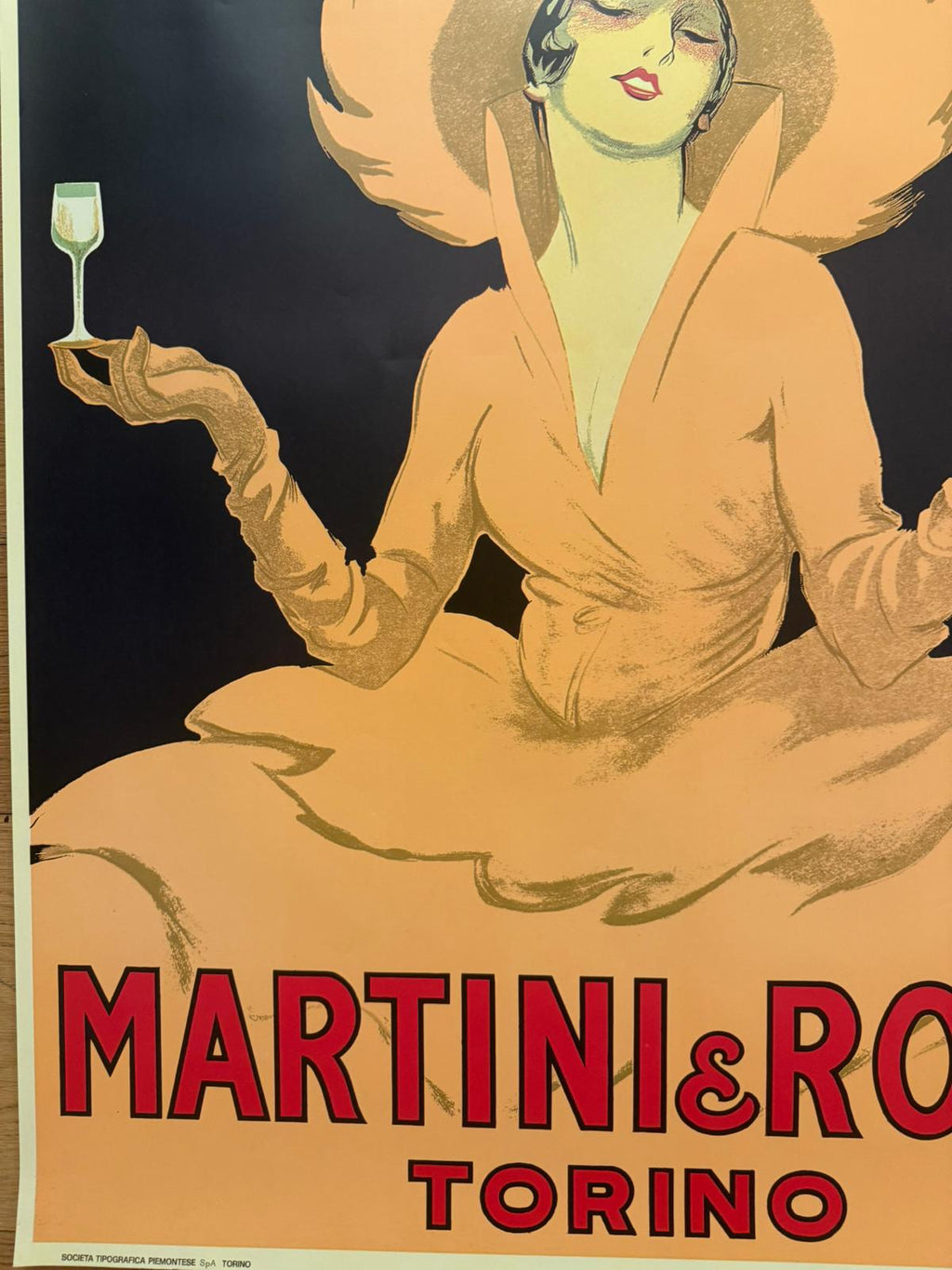 DUDOVICH MARCELLO VERMOUTH MARTINI BIANCO POSTER VINTAGE 70x100