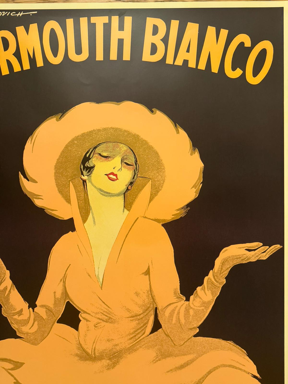 DUDOVICH MARCELLO VERMOUTH MARTINI BIANCO POSTER VINTAGE 70x100