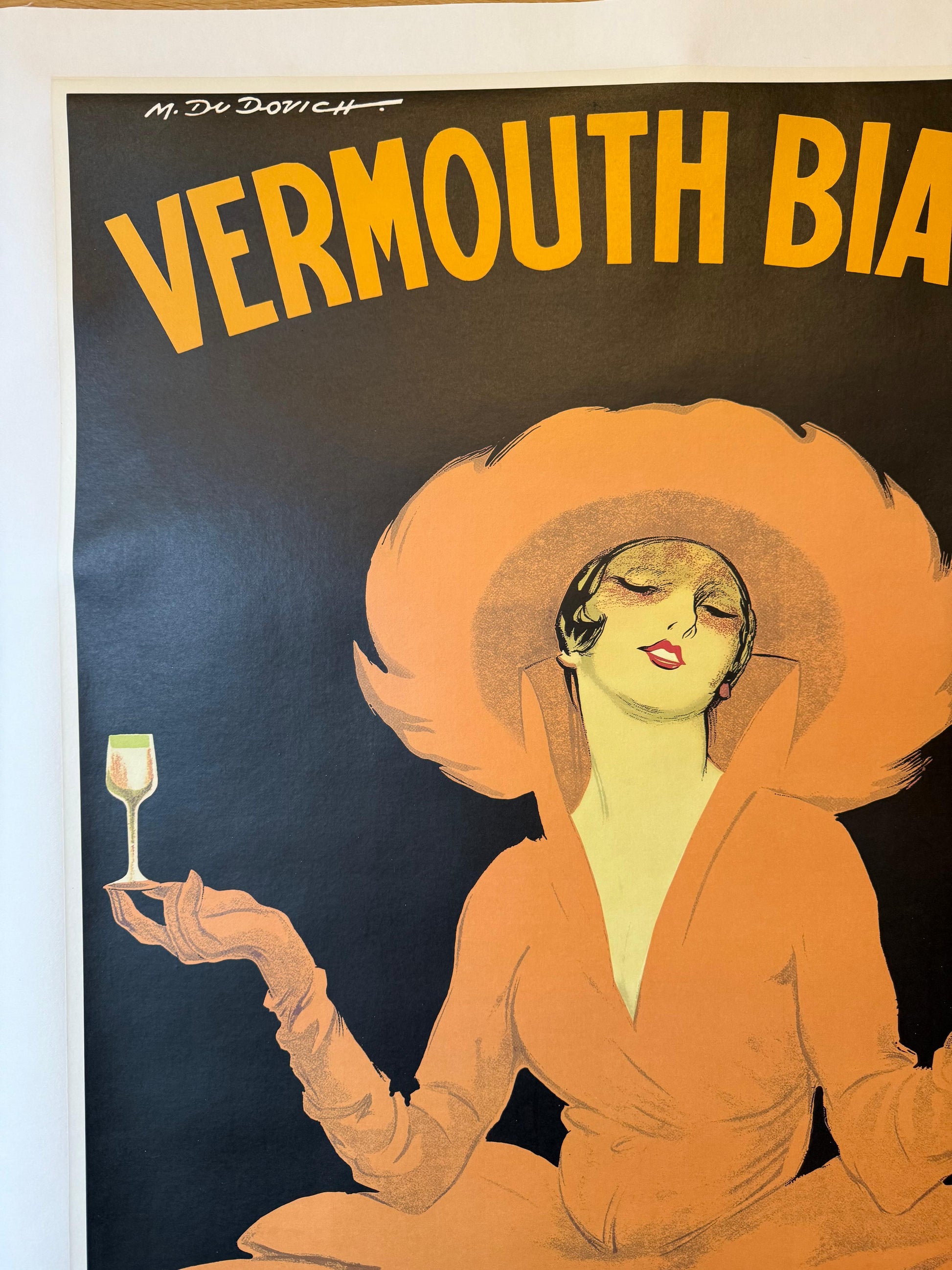 DUDOVICH MARCELLO VERMOUTH MARTINI BIANCO POSTER VINTAGE 70x100