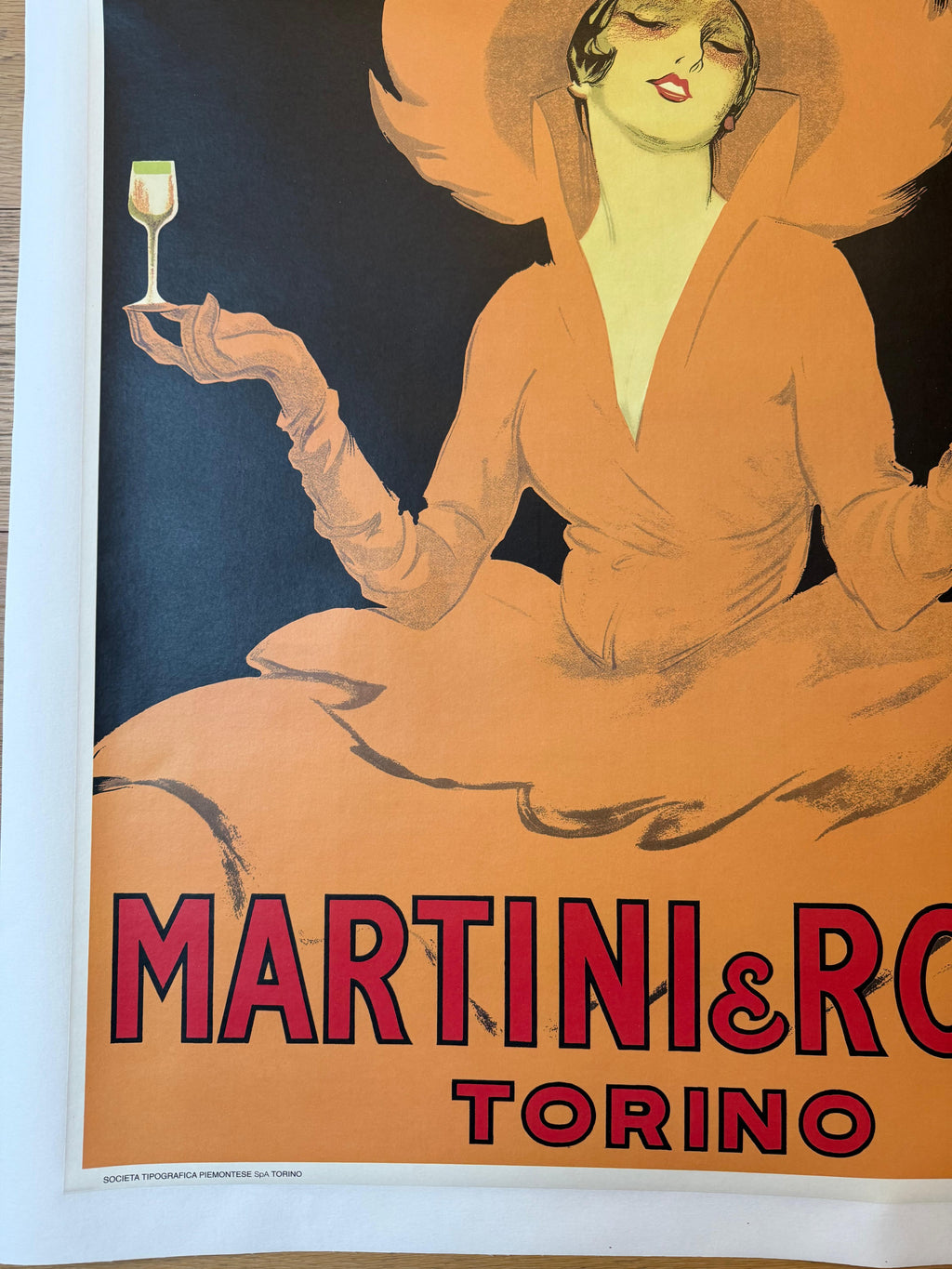 DUDOVICH MARCELLO VERMOUTH MARTINI BIANCO POSTER VINTAGE 70x100