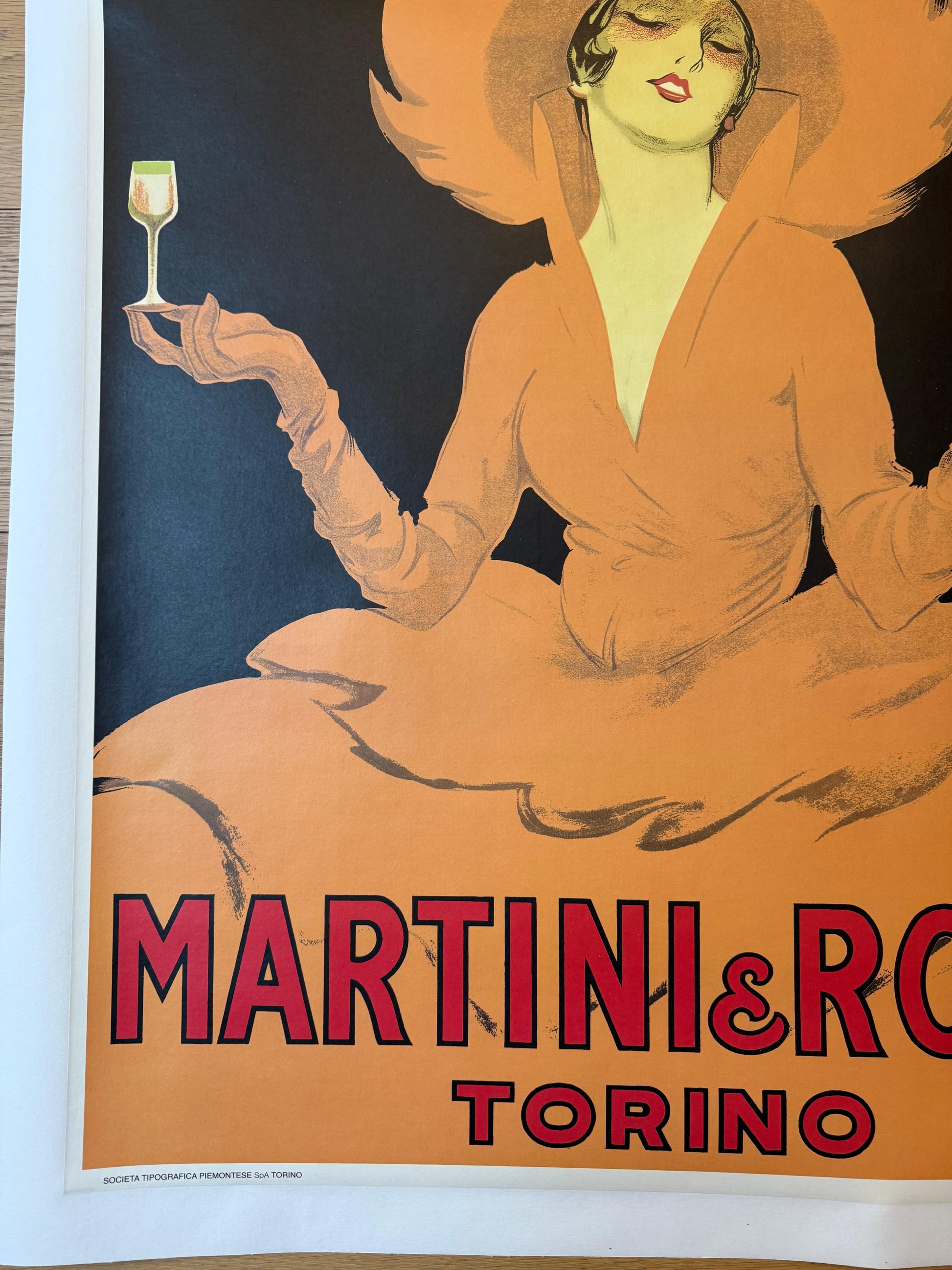 DUDOVICH MARCELLO VERMOUTH MARTINI BIANCO POSTER VINTAGE 70x100