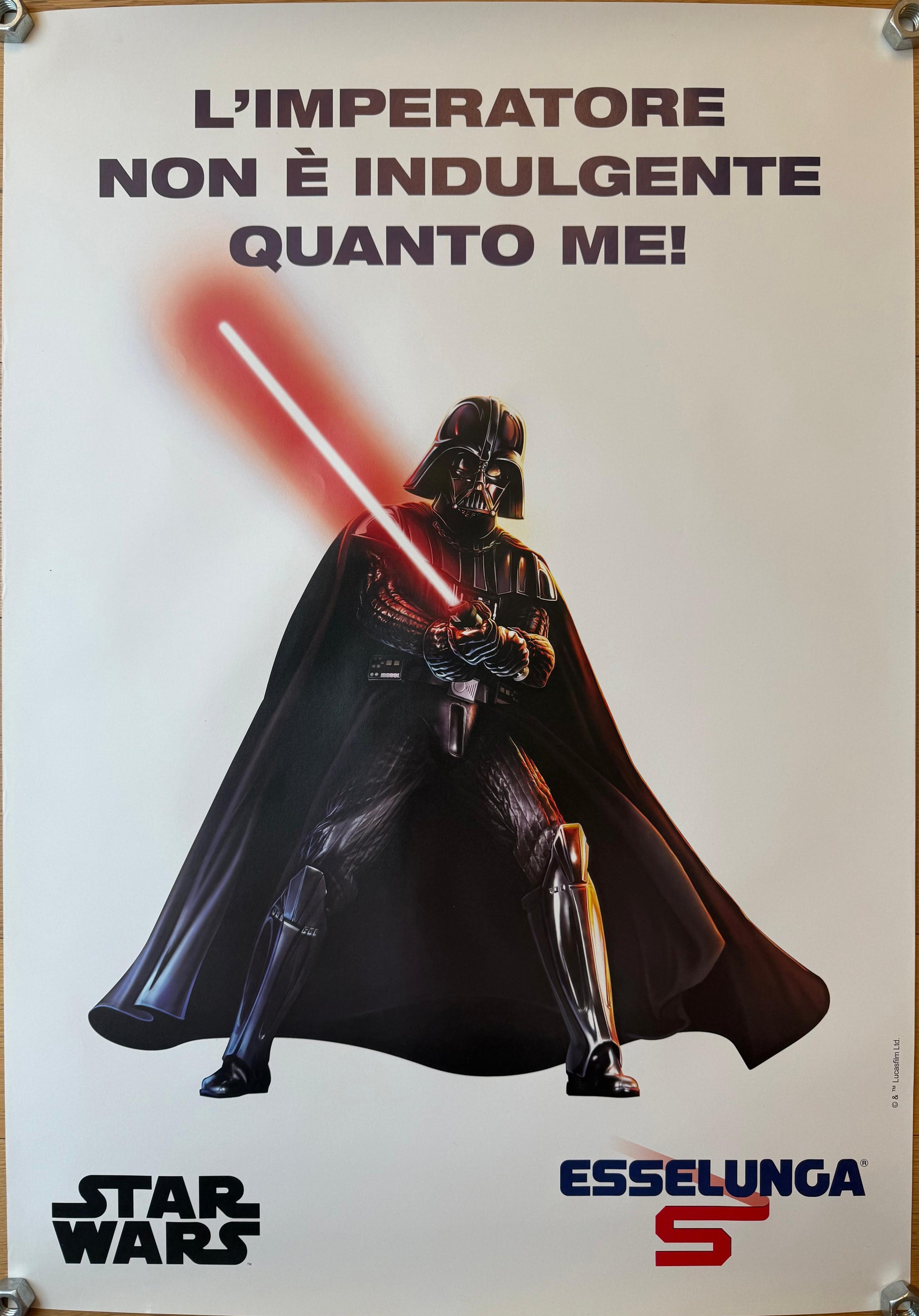 ESSELUNGA DARTH VADER POSTER VINTAGE 50x70