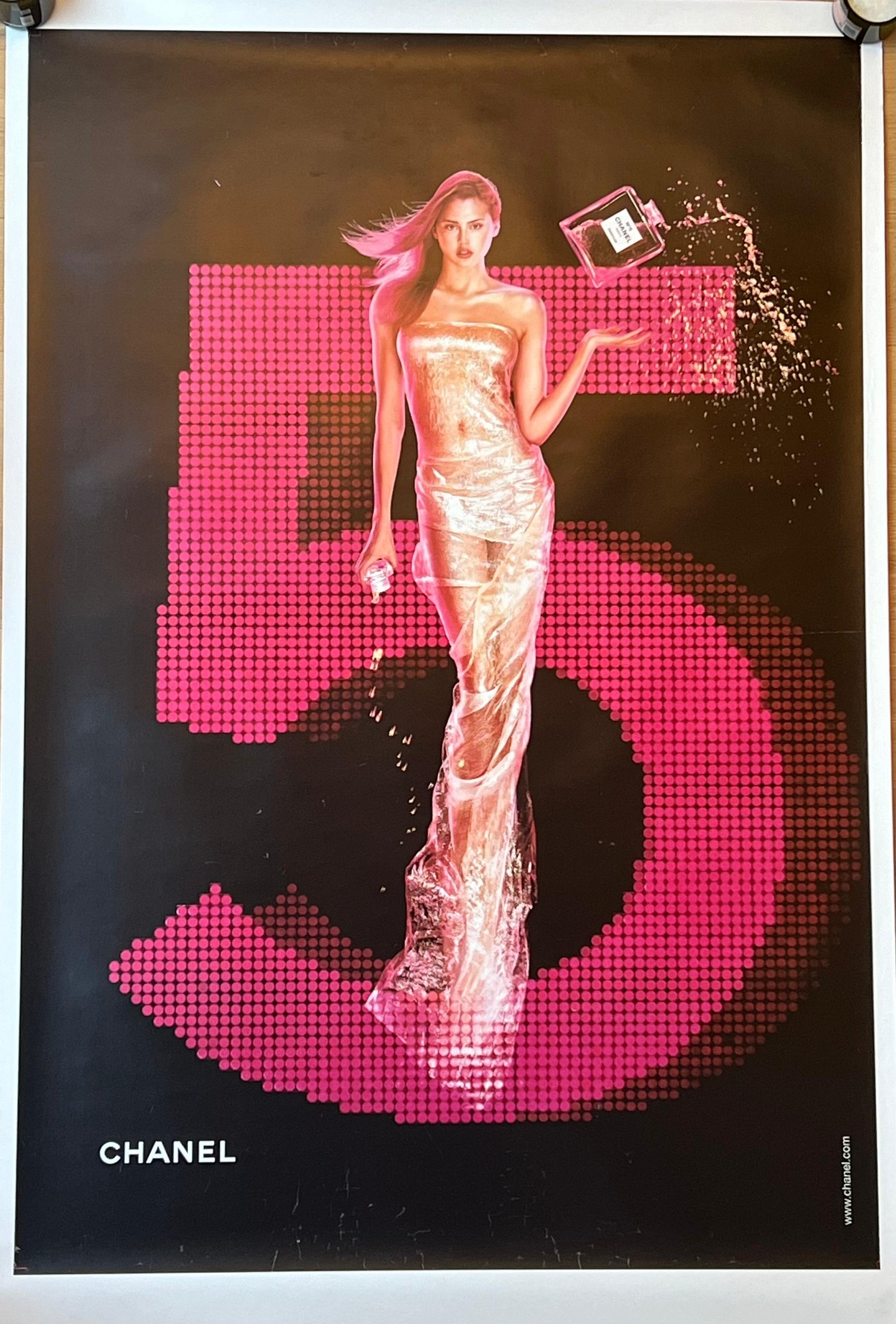 GOUDE JEAN CHANEL 5 ROSA POSTER VINTAGE 118x175