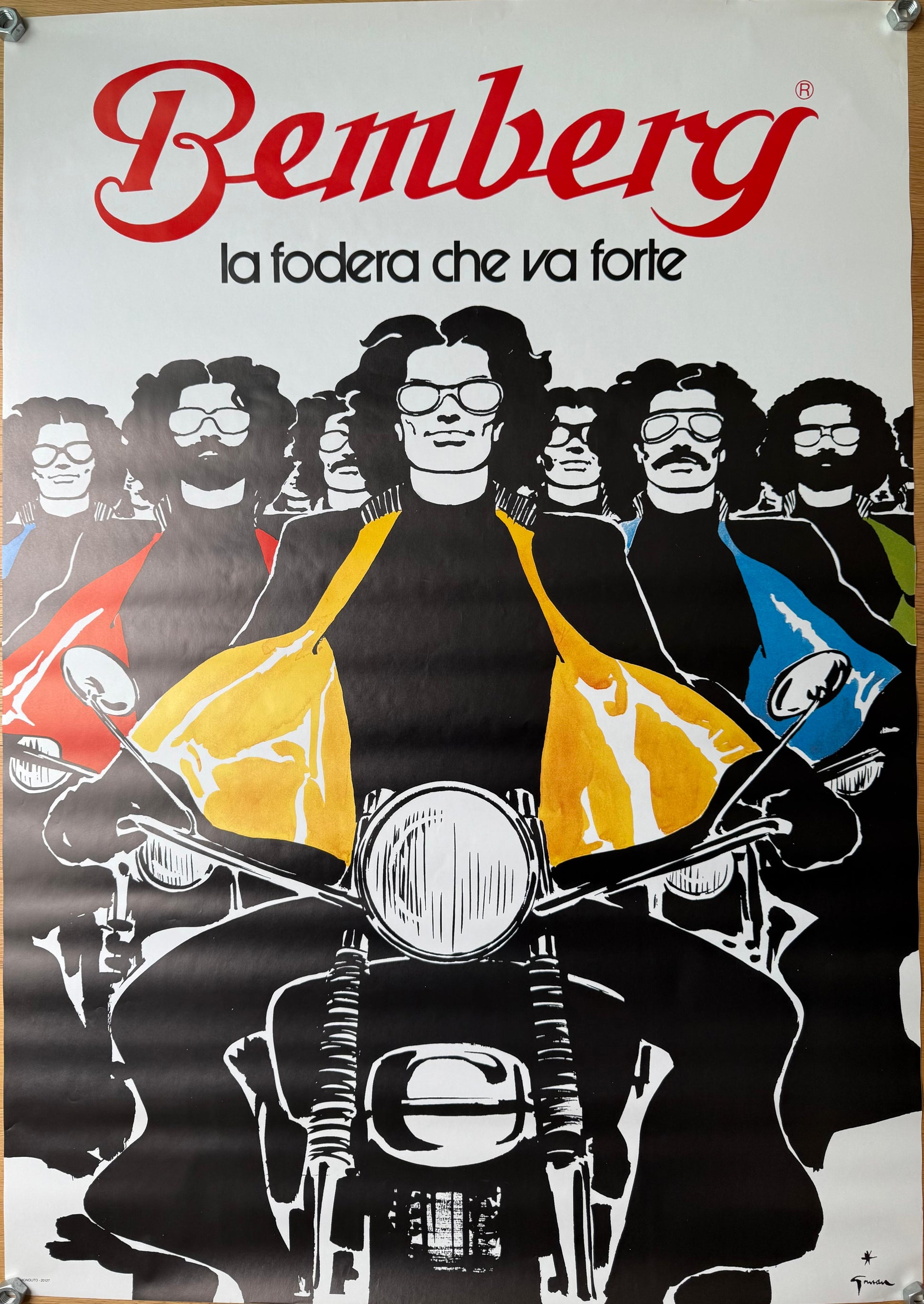 GRUAU RENE FODERA BEMBERG POSTER VINTAGE 112x150