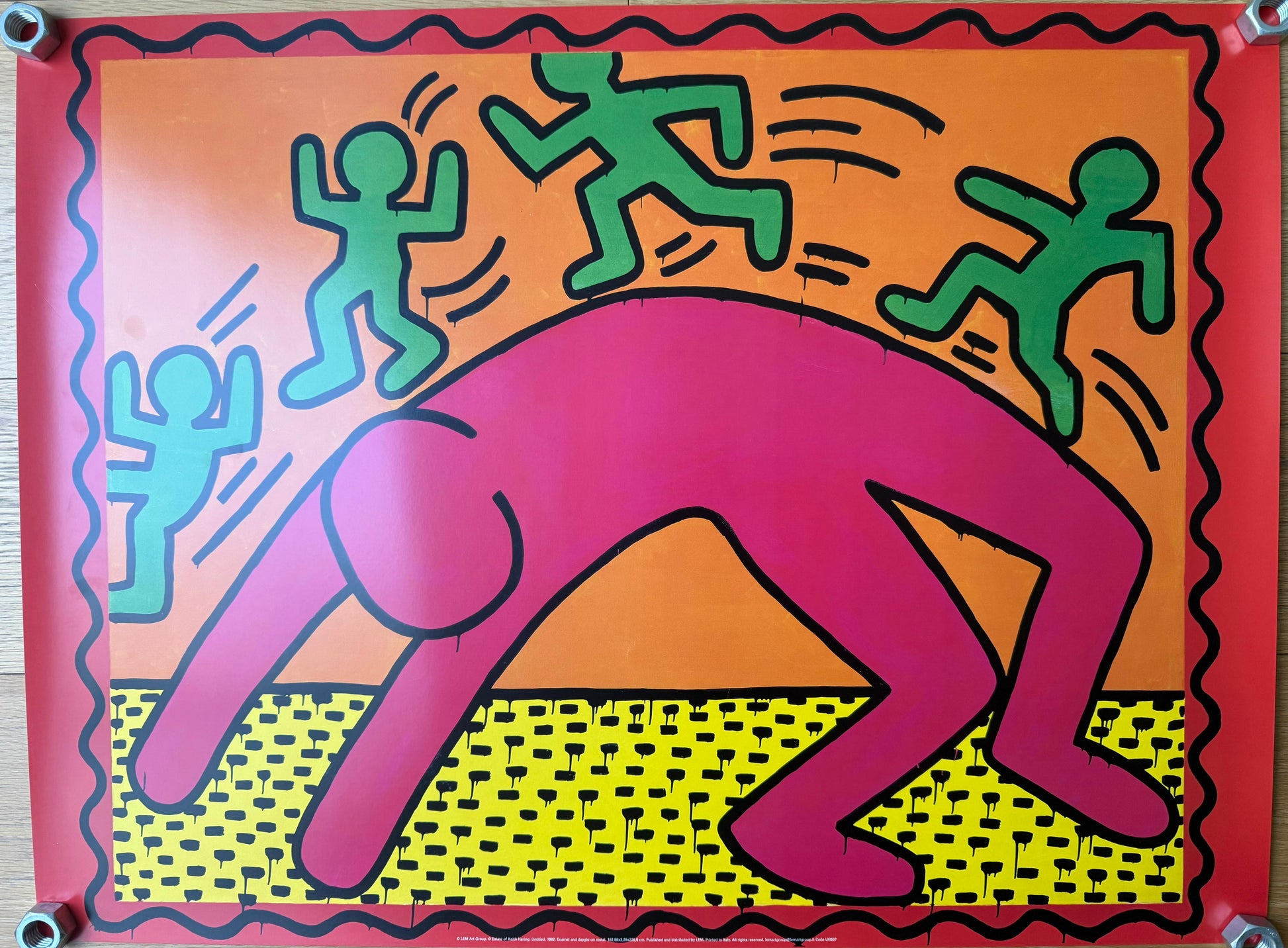 HARING KEITH UNTITLED 1982 (CA 2000) POSTER VINTAGE 80x60
