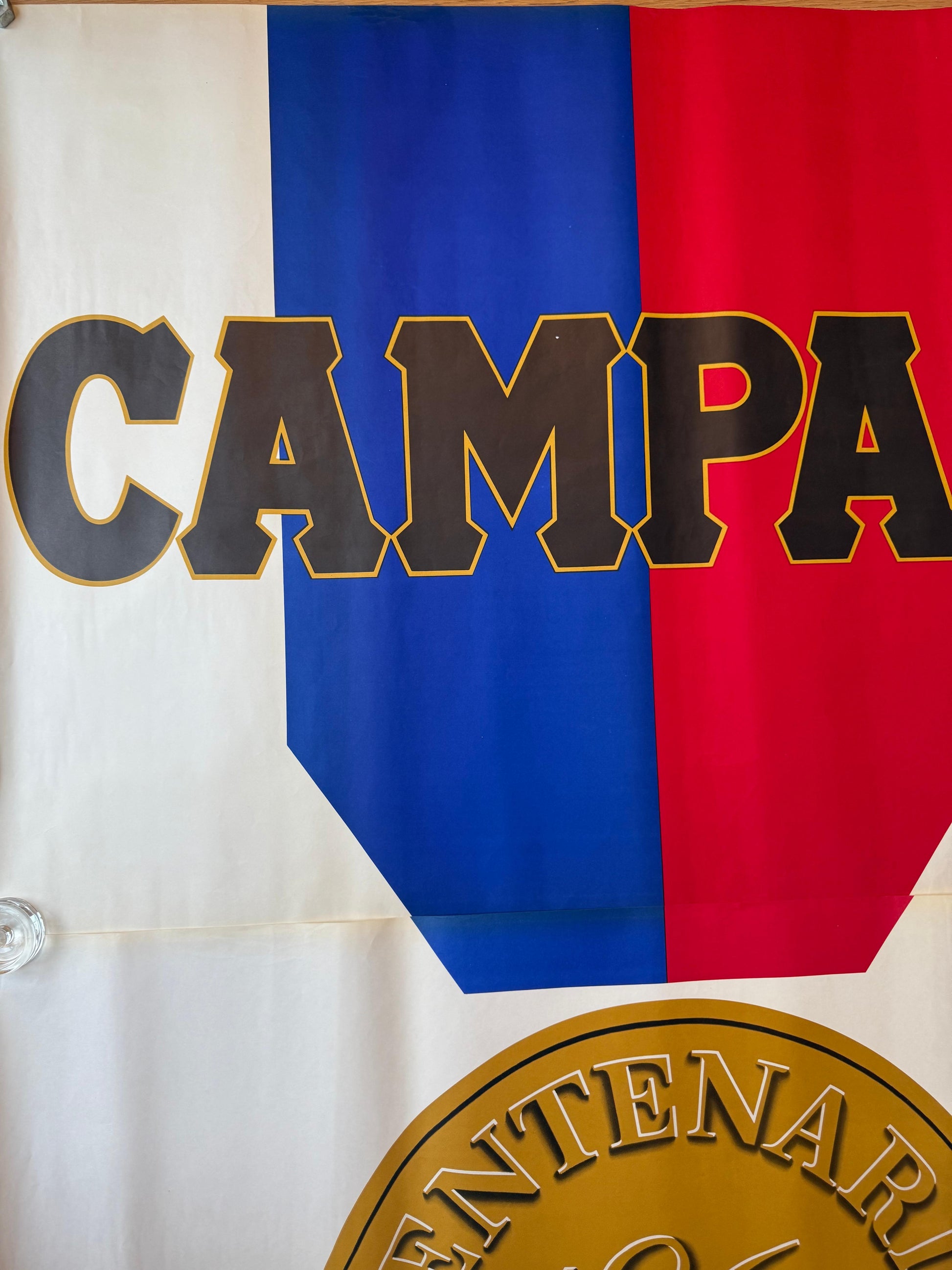 MUNARI CAMPARI CENTENARIO POSTER VINTAGE 140x200