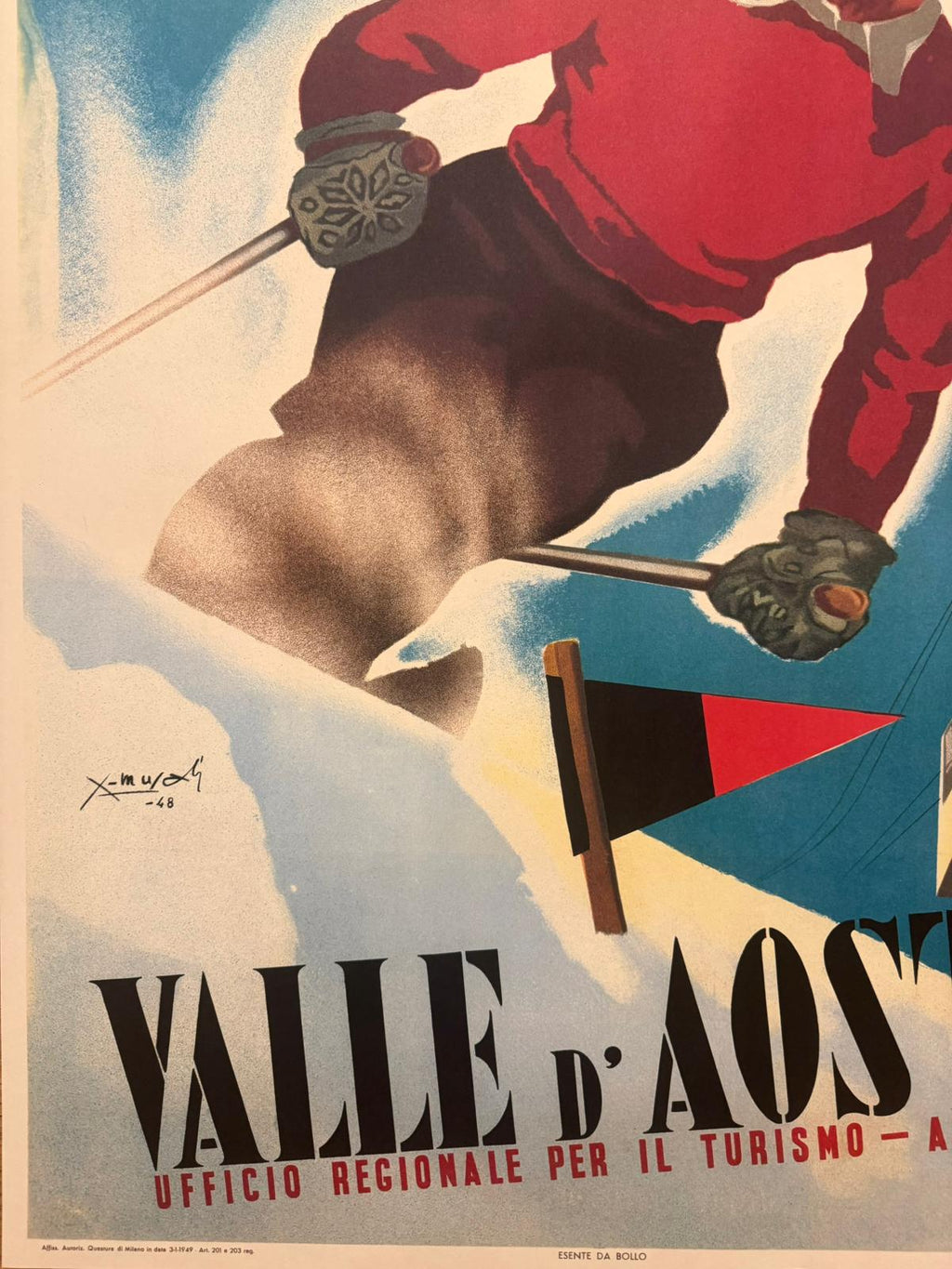 MUSATI ARNALDO VALLE D'AOSTA UOMO POSTER VINTAGE 70x100 OFFER