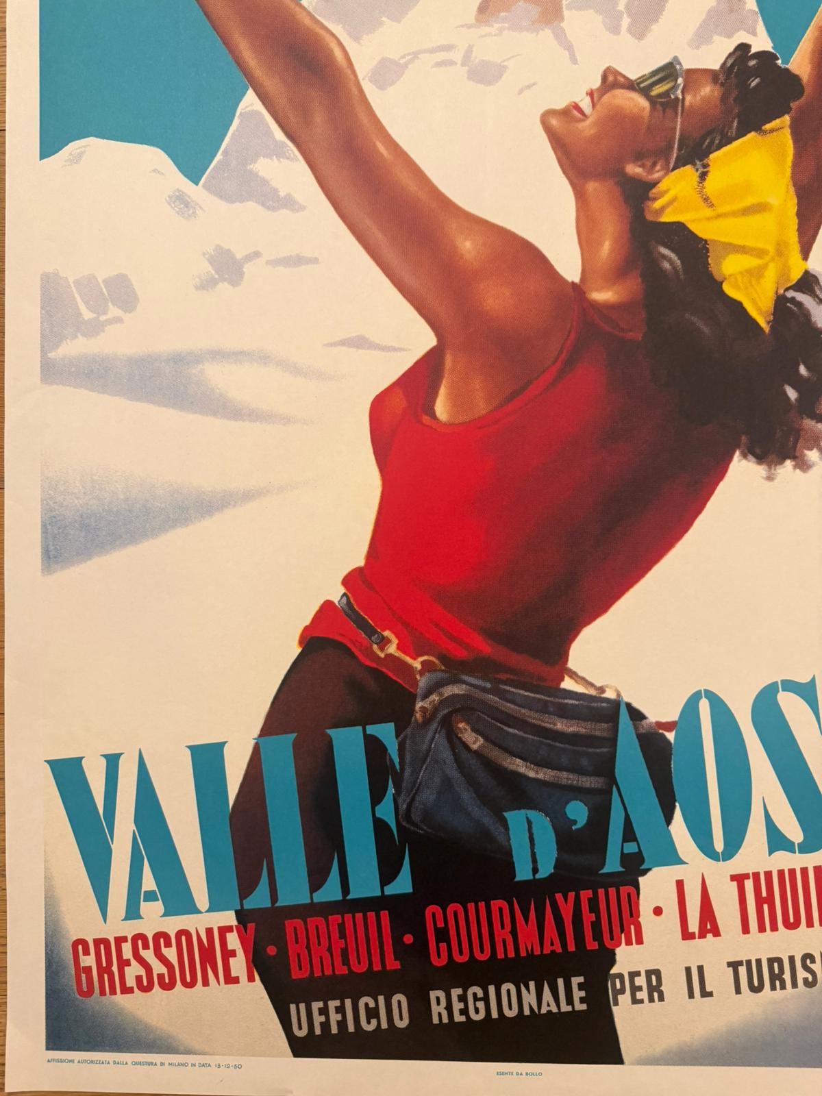 MUSATI ARNALDO VALLE D'AOSTA DONNA POSTER VINTAGE 70x100 OFFER