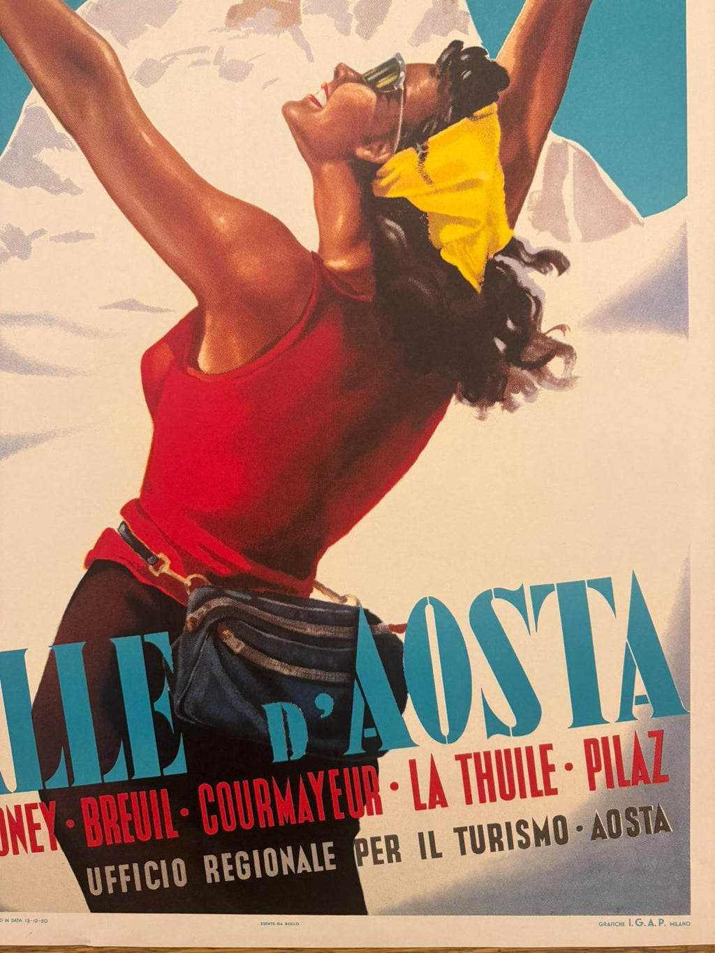 MUSATI ARNALDO VALLE D'AOSTA DONNA POSTER VINTAGE 70x100 OFFER