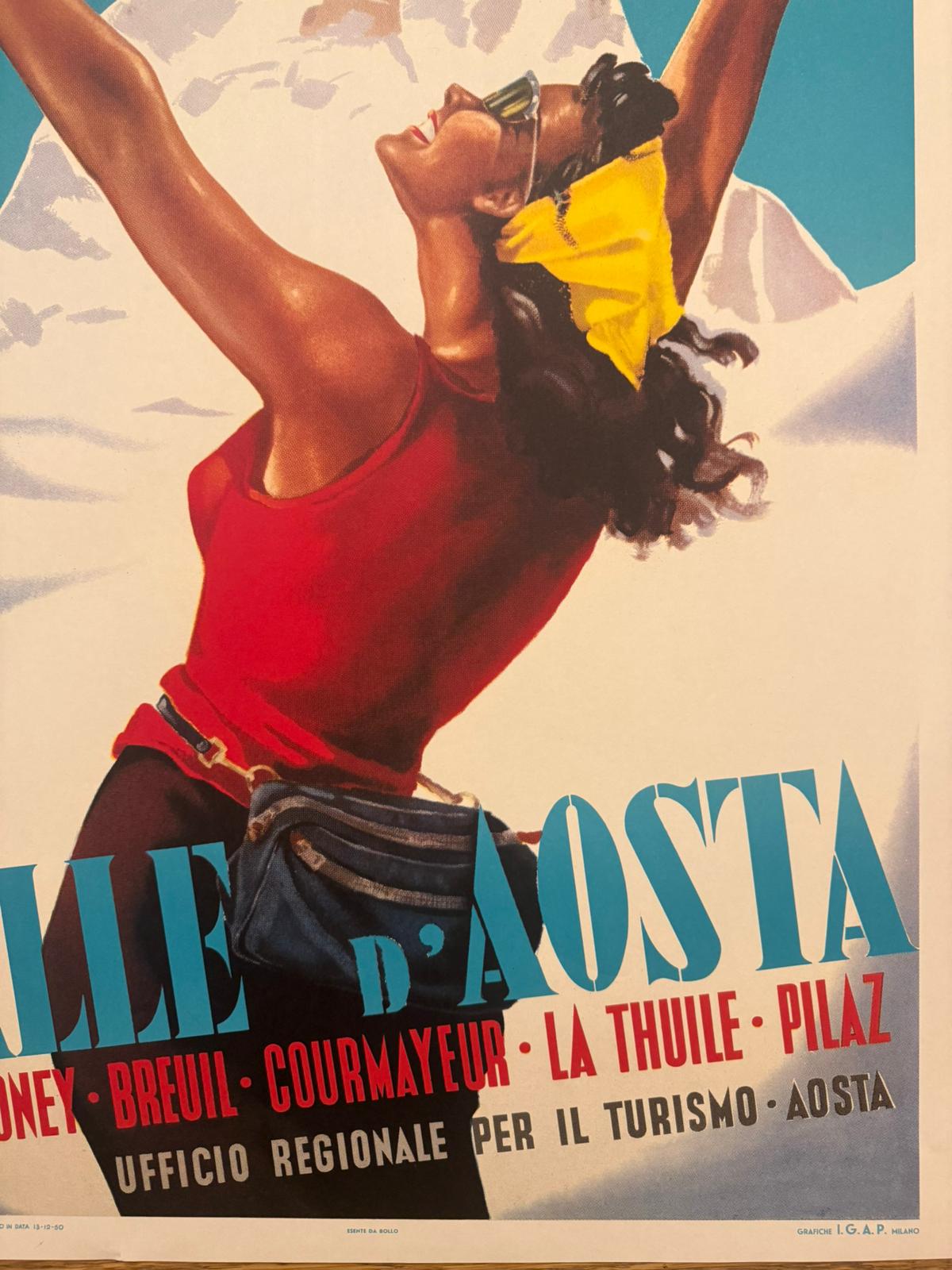 MUSATI ARNALDO VALLE D'AOSTA DONNA POSTER VINTAGE 70x100 OFFER