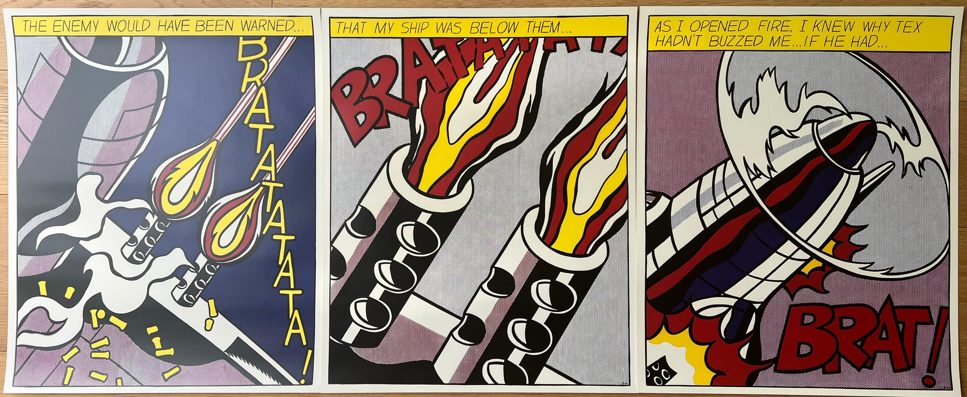 Roy Lichtenstein : Trittico As I Opened Fire