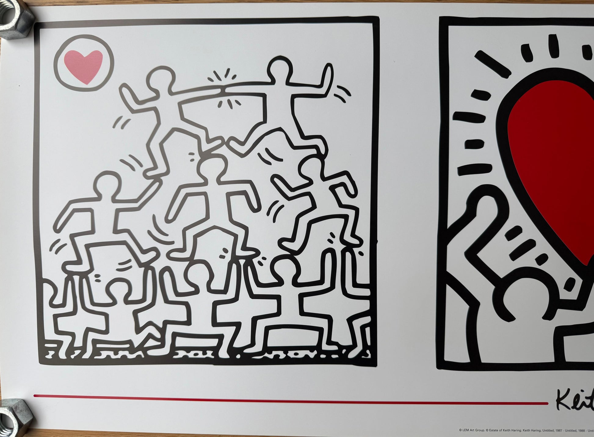 Keith Haring :doppio trittico Love