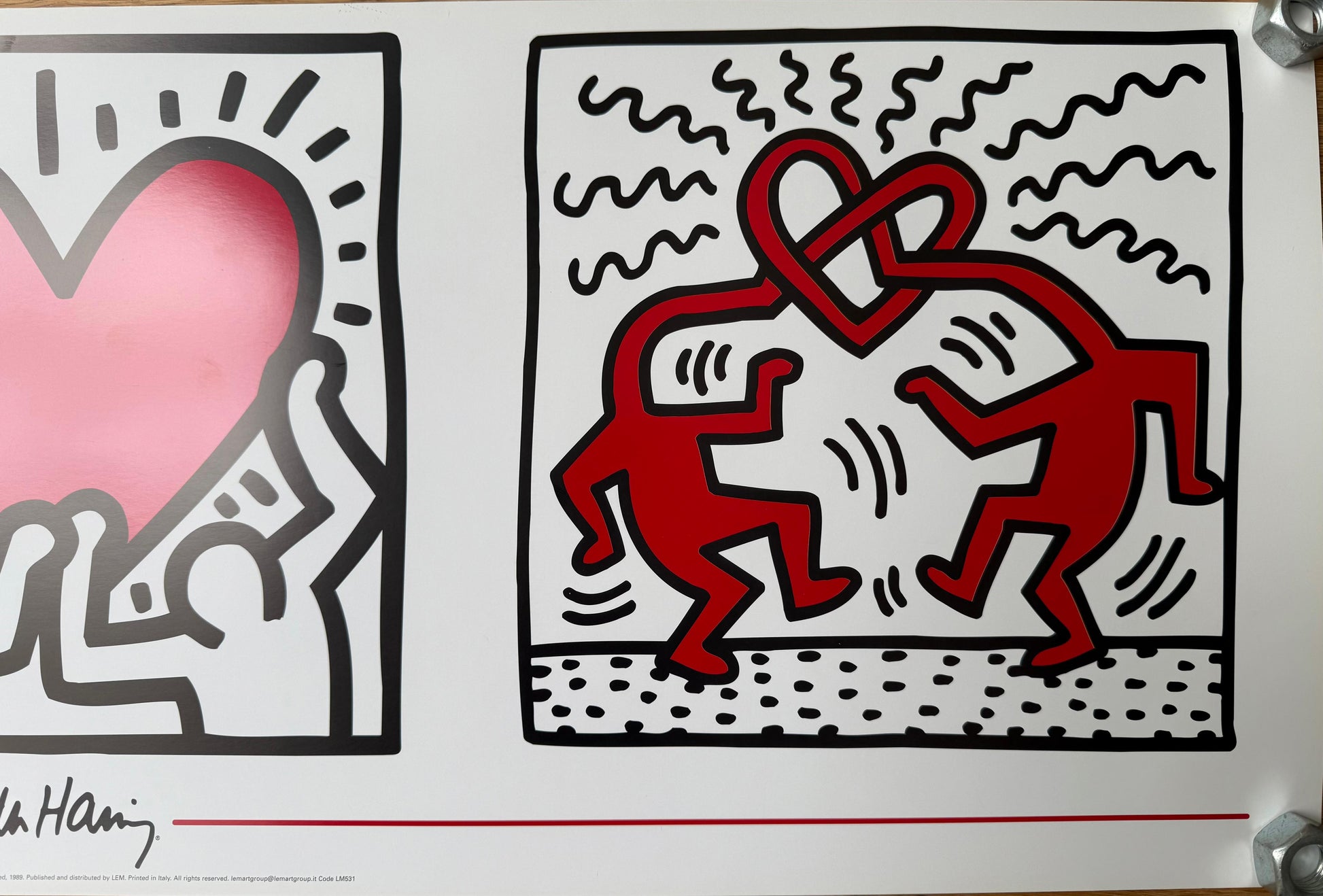 Keith Haring :doppio trittico Love