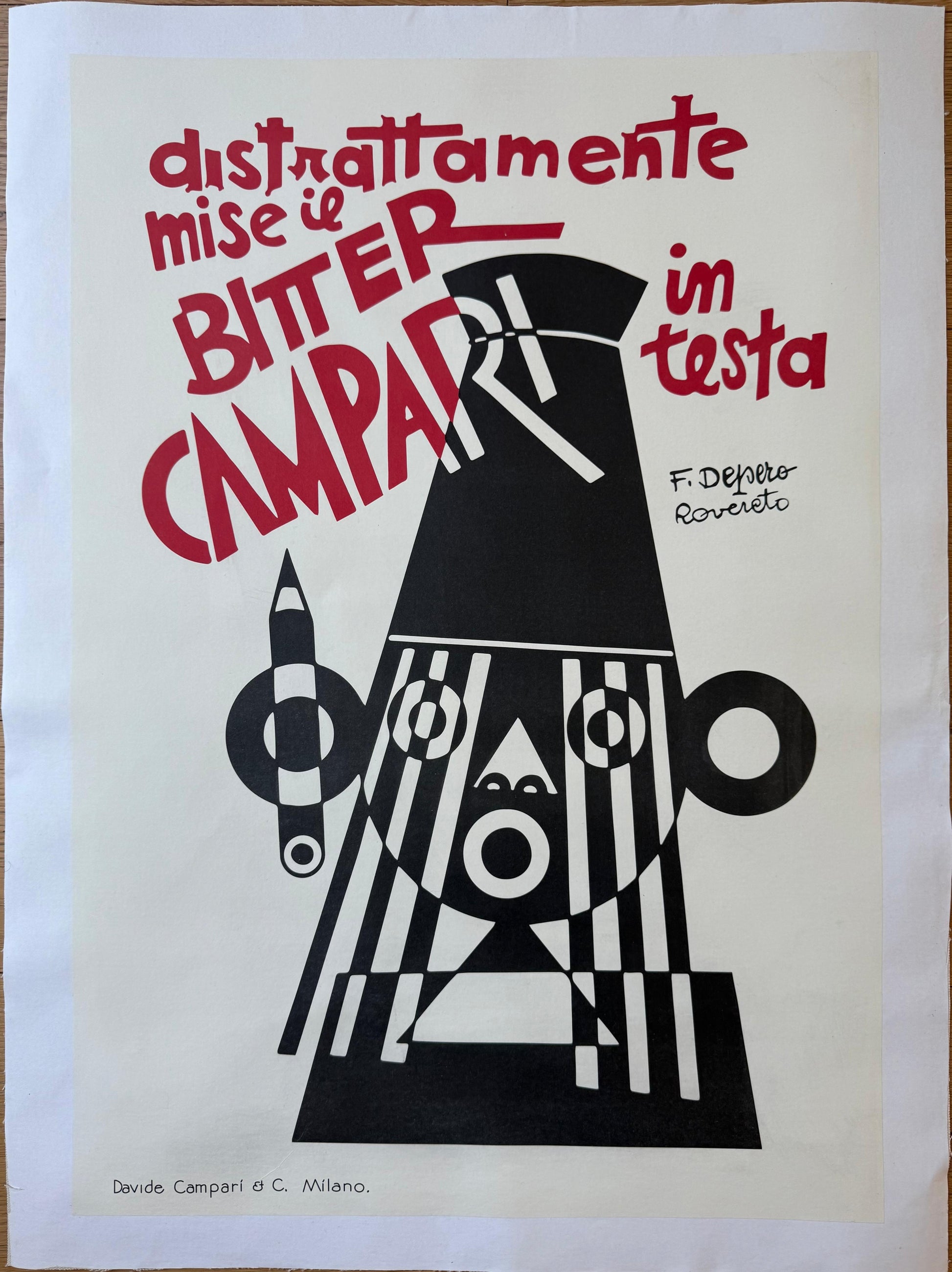 Fortunato Depero : Bitter Campari in testa