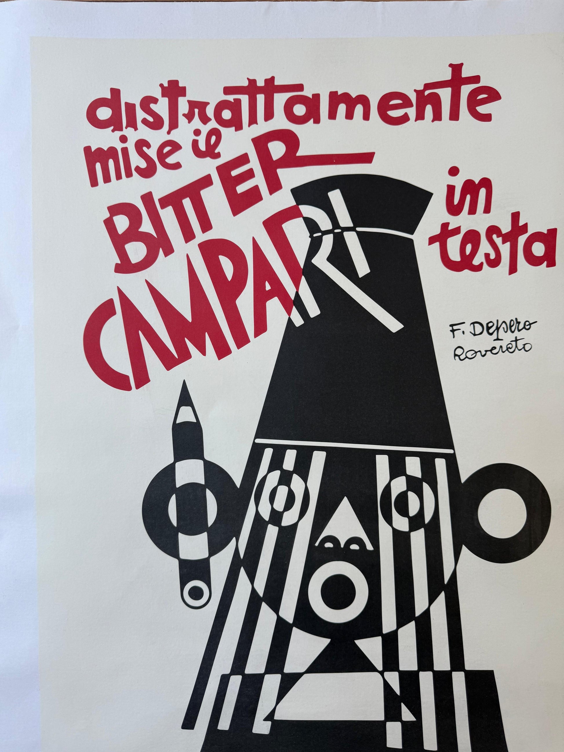 Fortunato Depero : Bitter Campari in testa