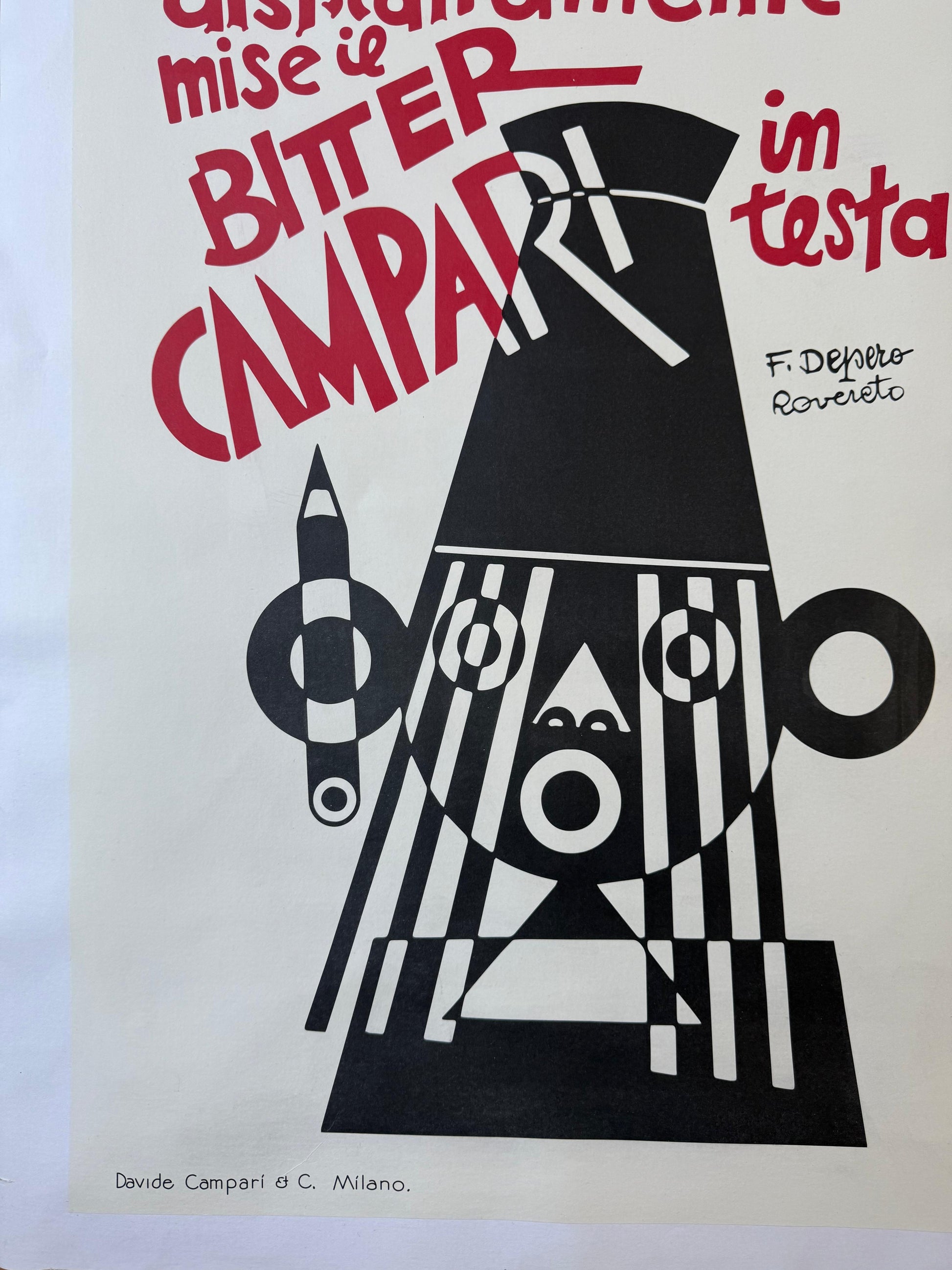 Fortunato Depero : Bitter Campari in testa