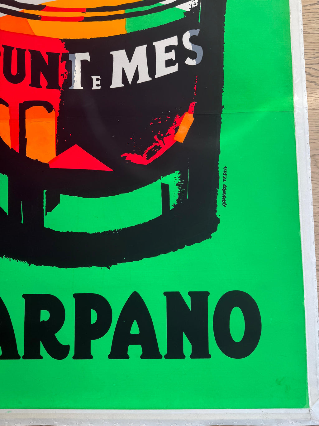 Armando Testa: Carpano fluo Punt e Mes (gotto)