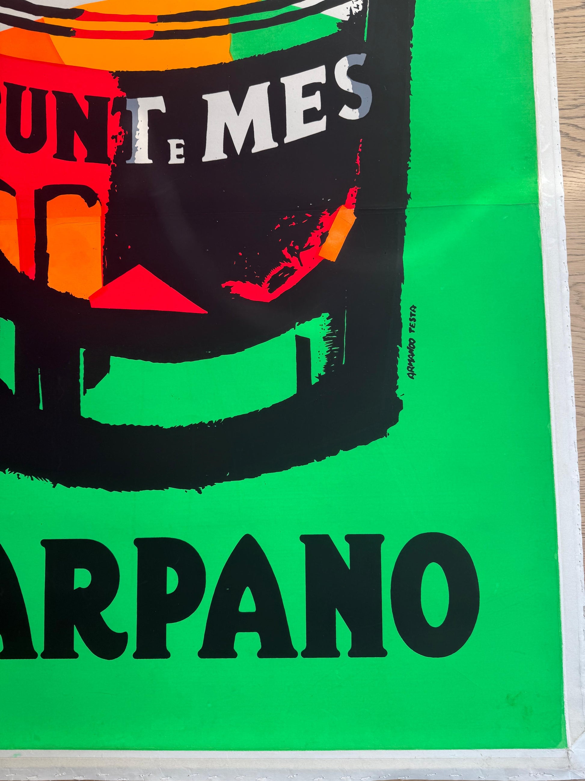 Armando Testa: Carpano fluo Punt e Mes (gotto)