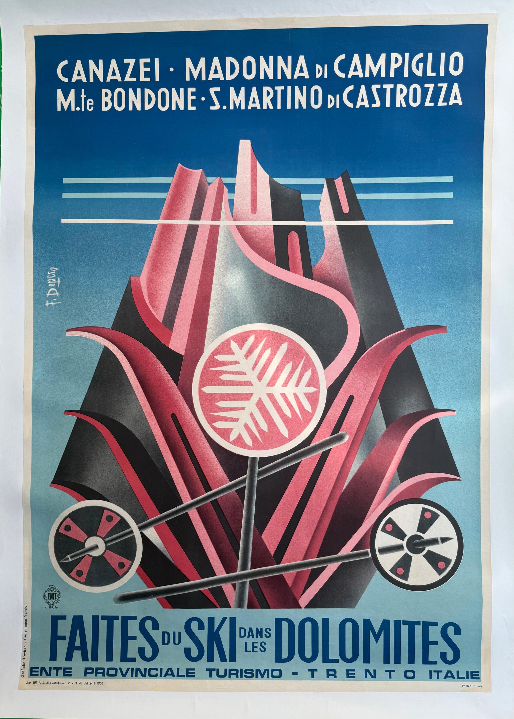 Fortunato Depero : Ski Dolomiti Madonna di Campiglio